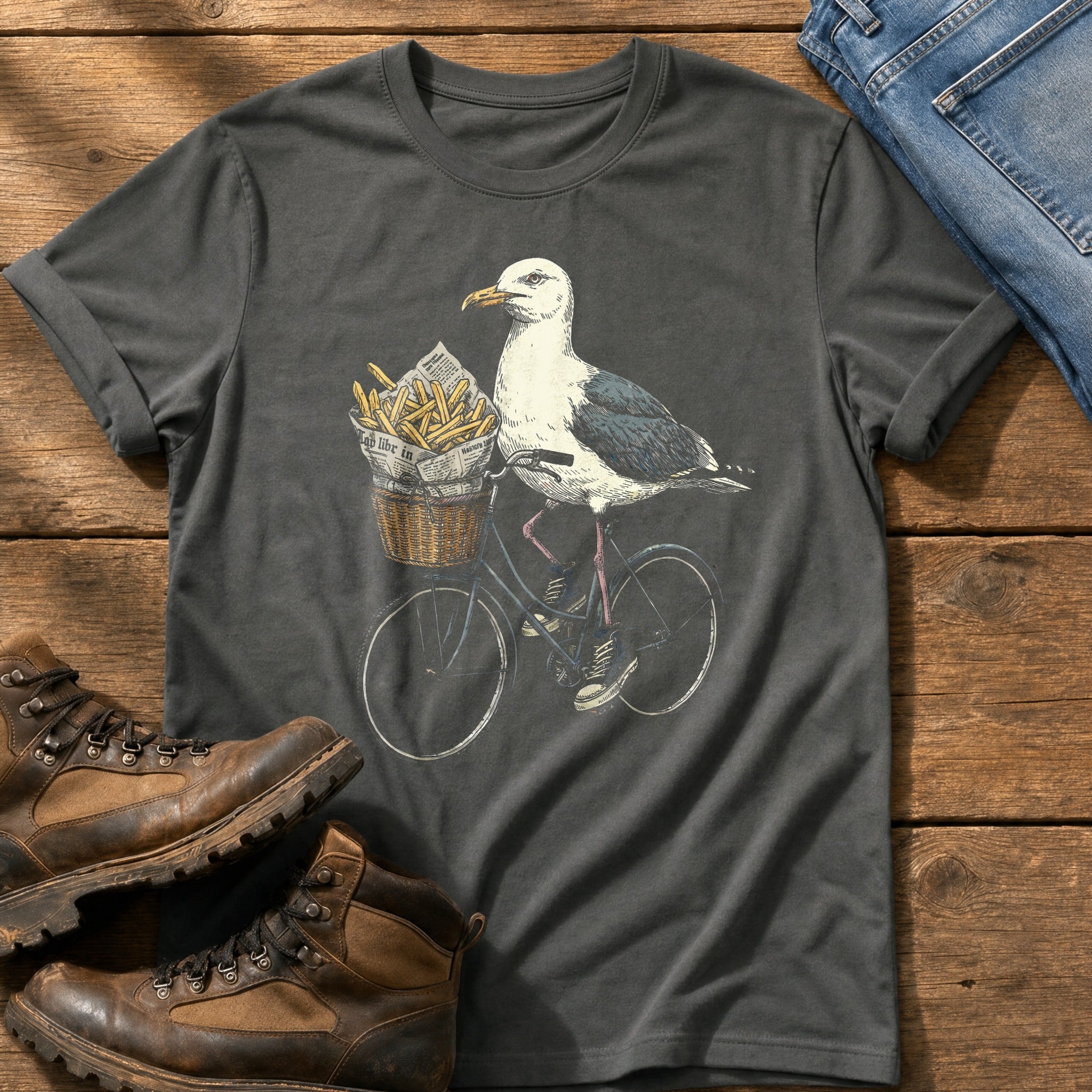 Seagull Bike 67 — Pepper Comfort Colors tee