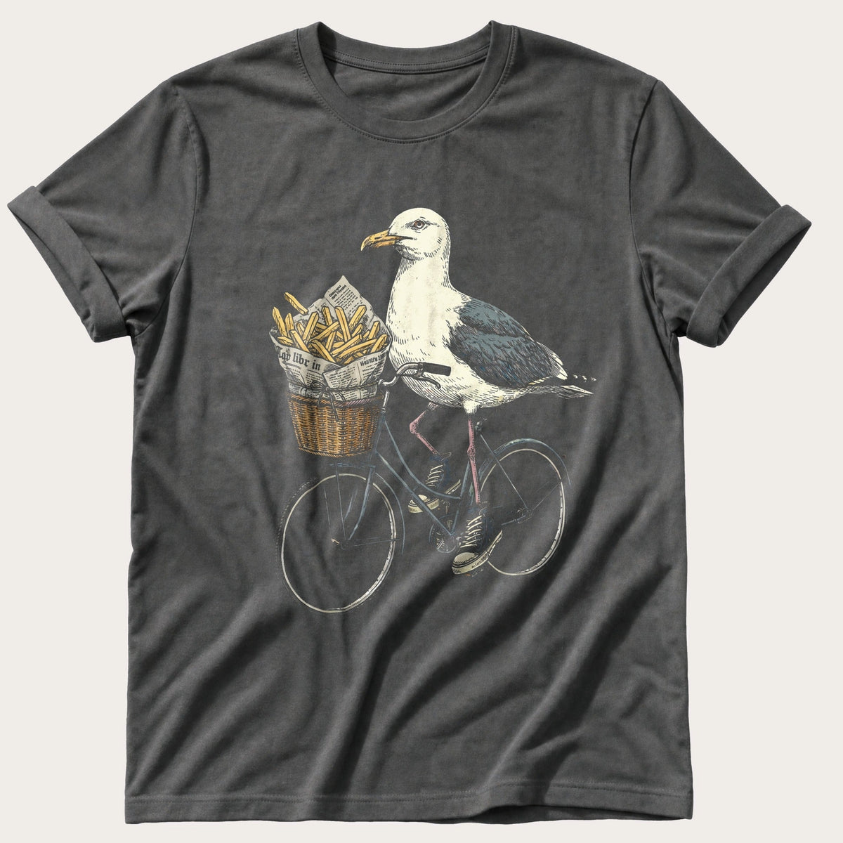 Seagull Bike 67 — Pepper Comfort Colors tee
