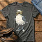 Seagull With Chips 2 — Pepper Comfort Colors tee