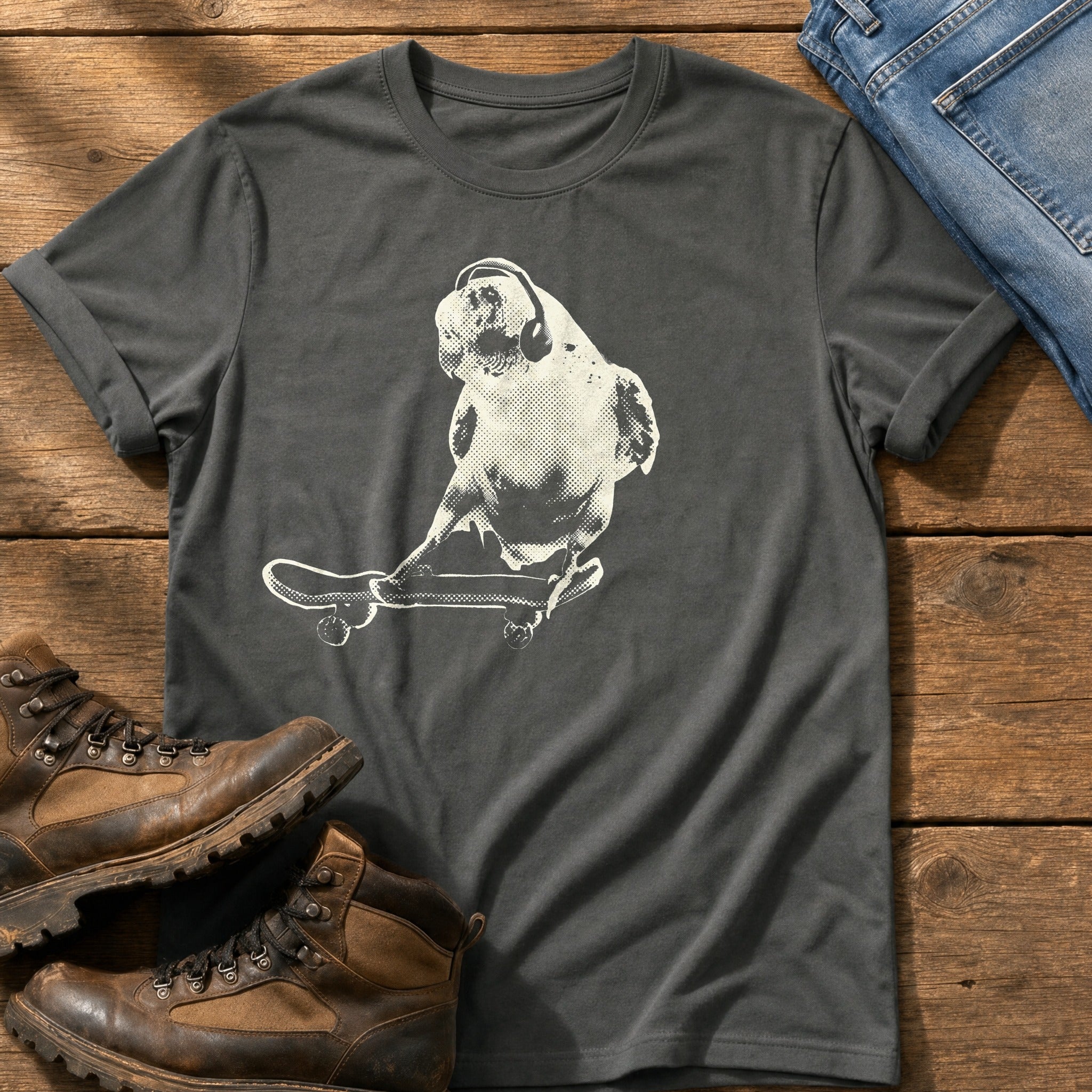 Skater Budgie 99 — Pepper Comfort Colors tee