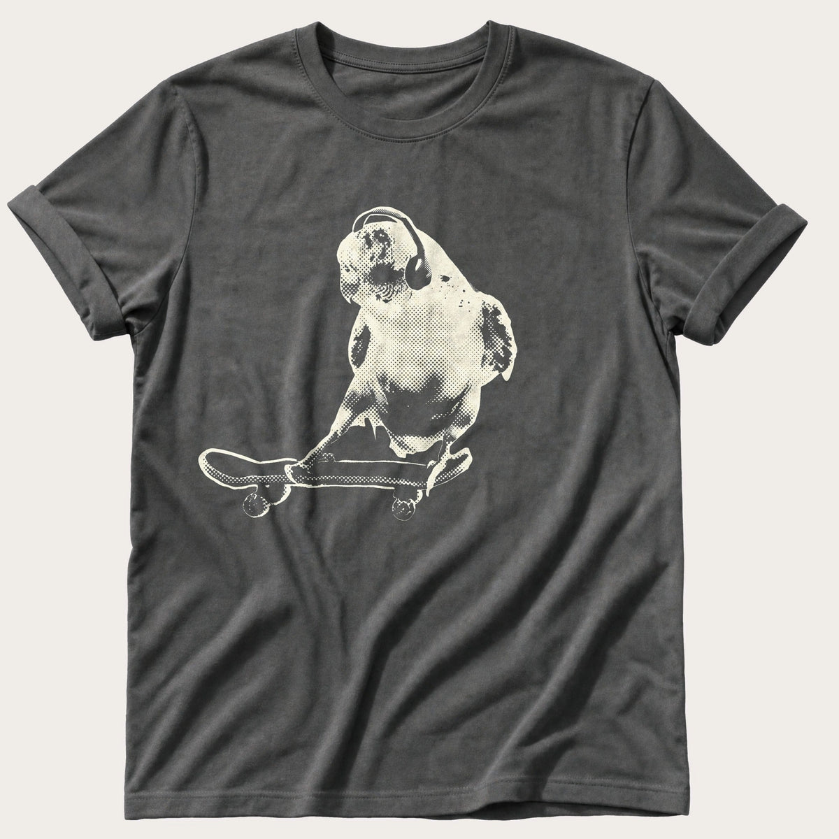 Skater Budgie 99 — Pepper Comfort Colors tee