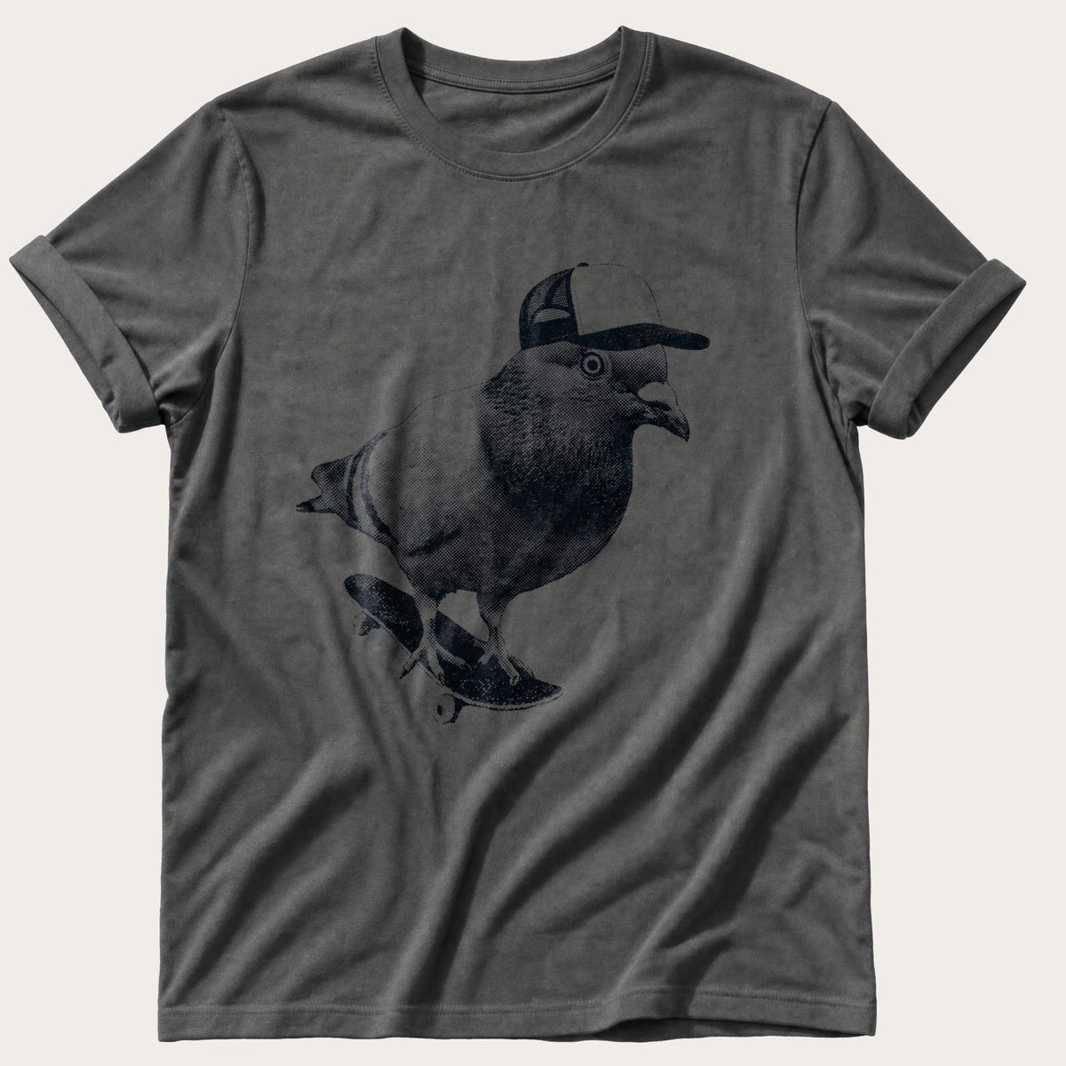 Skater Pigeon — Pepper Comfort Colors tee