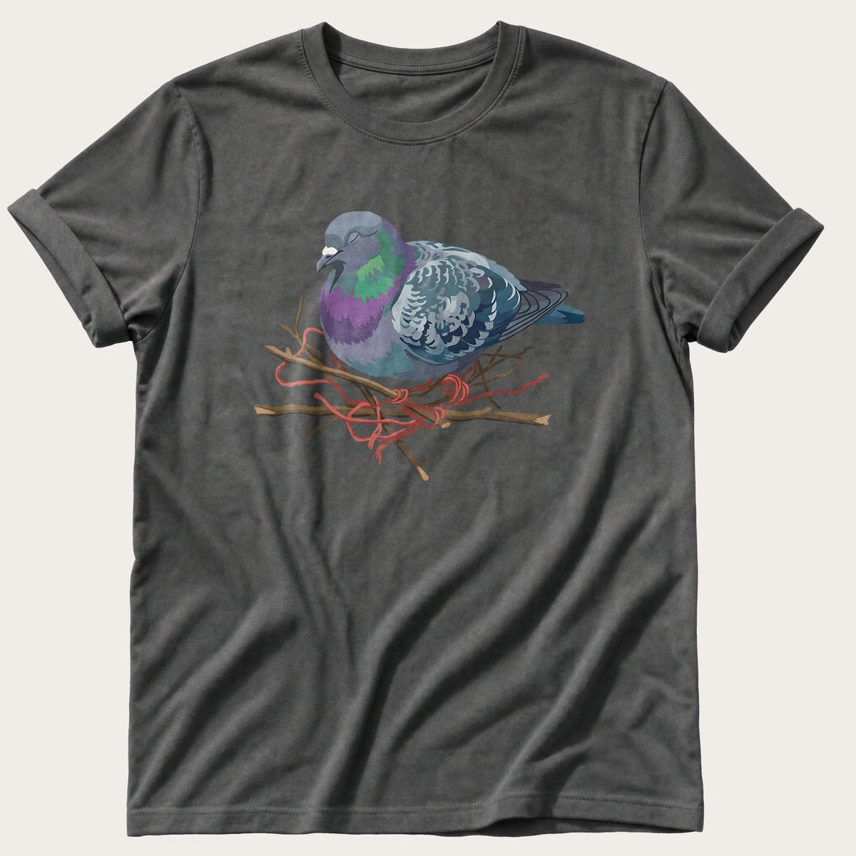 Sleeping Pigeon — Pepper Comfort Colors tee