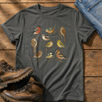 Small Wild Bird Flock — Pepper Comfort Colors tee