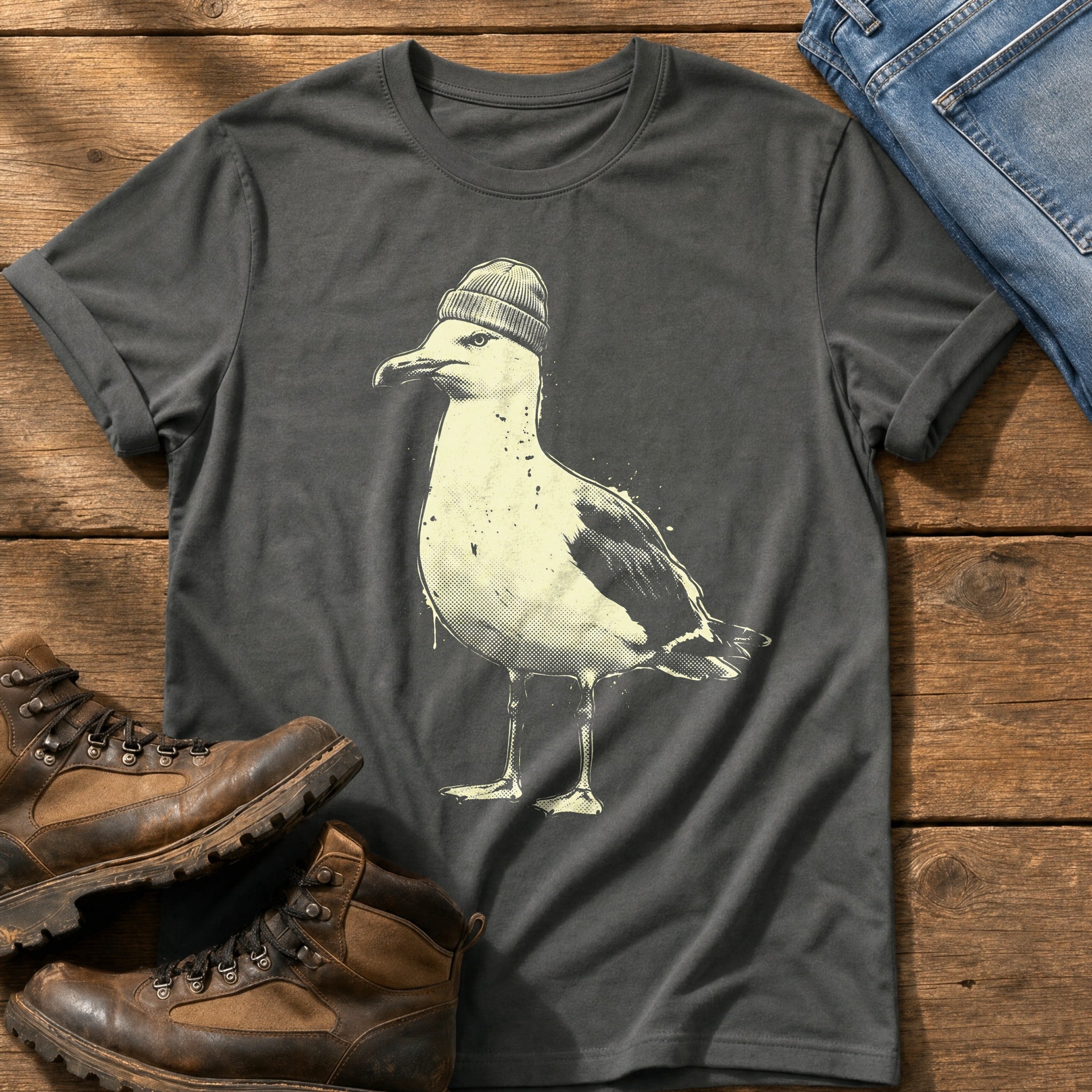 Street Seagull 6 — Pepper Comfort Colors tee