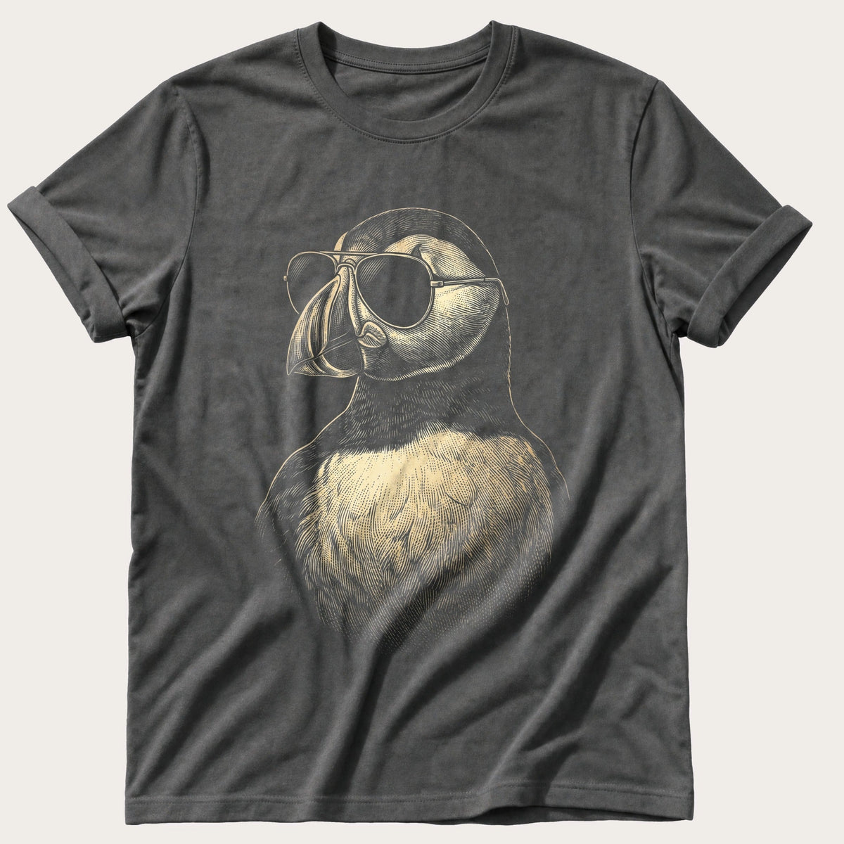 Sunglass Puffin 5 — Pepper Comfort Colors tee
