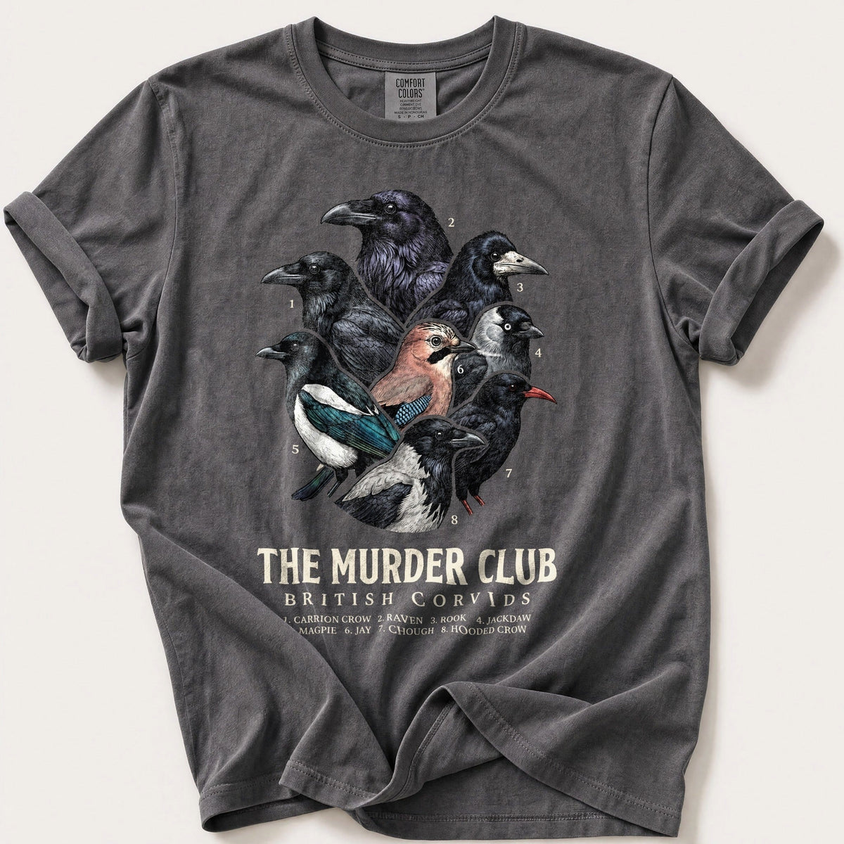 The Murder Club — Pepper Comfort Colors tee
