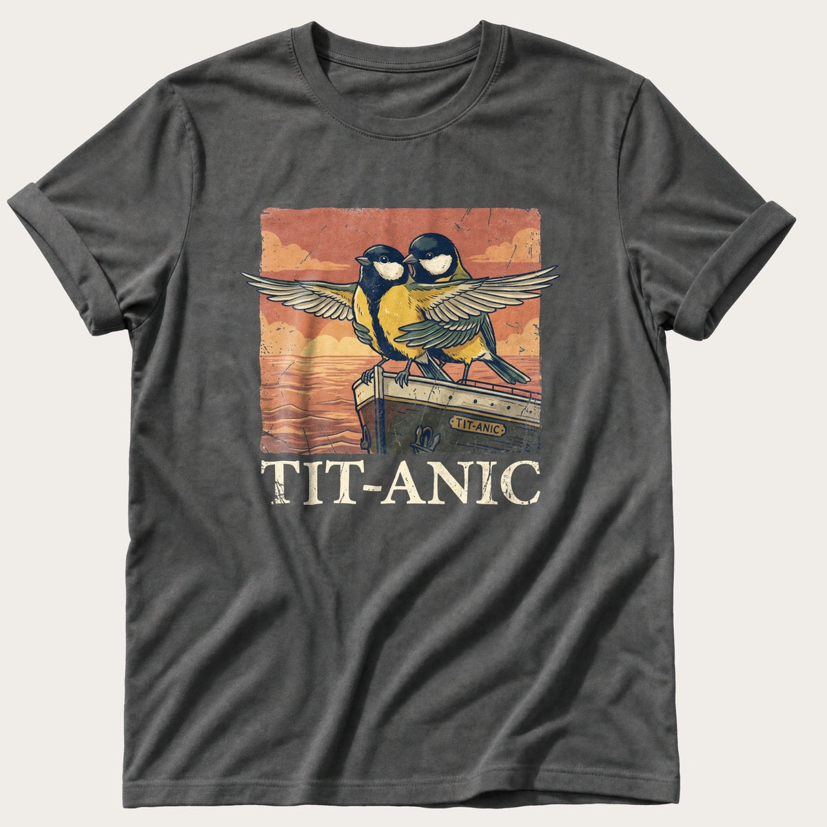 Tit-Anic — Pepper Comfort Colors tee