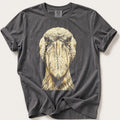 Washed Out Shoebill 4 — Pepper Comfort Colors tee