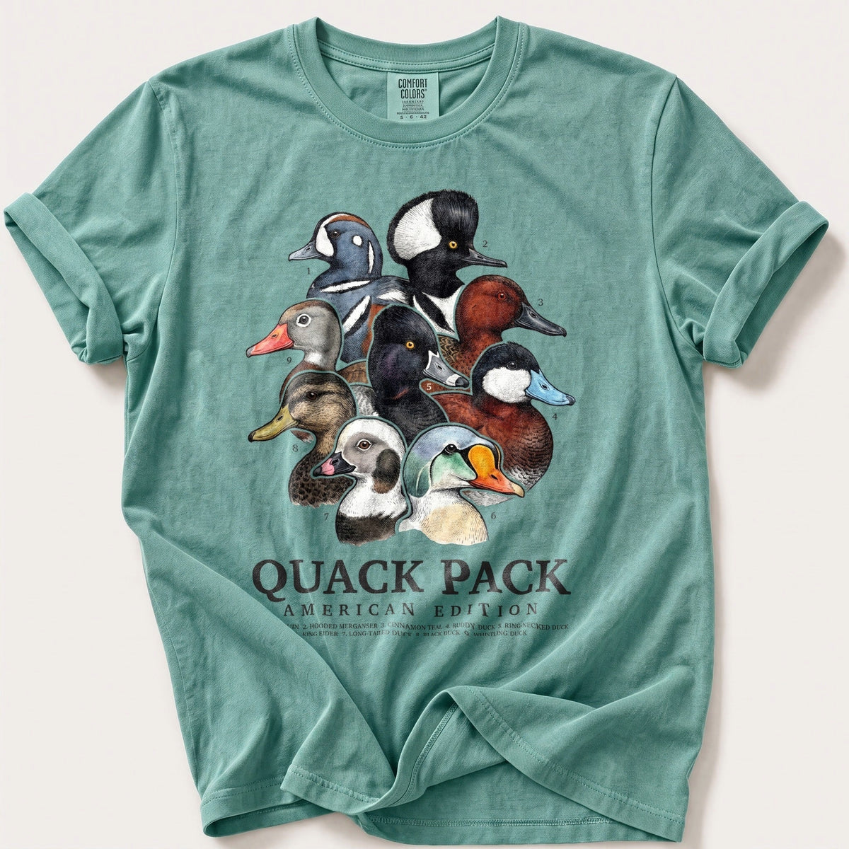 American Quack Pack — Seafoam Comfort Colors tee