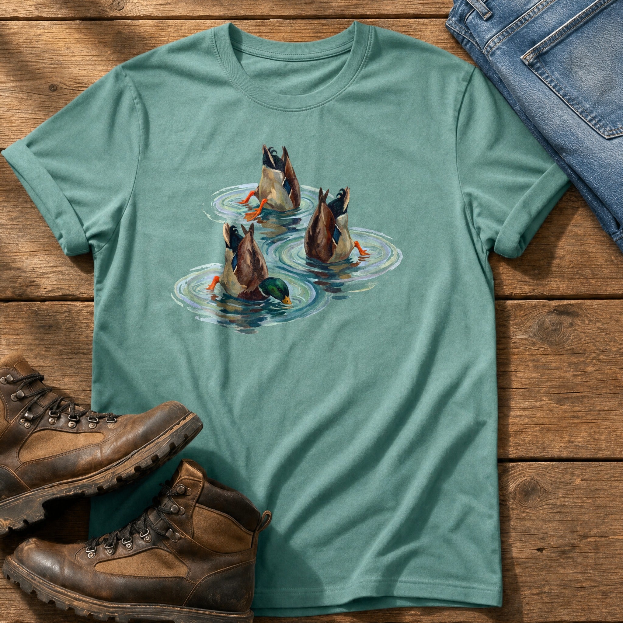 Bottoms Up Mallards — Seafoam Comfort Colors tee