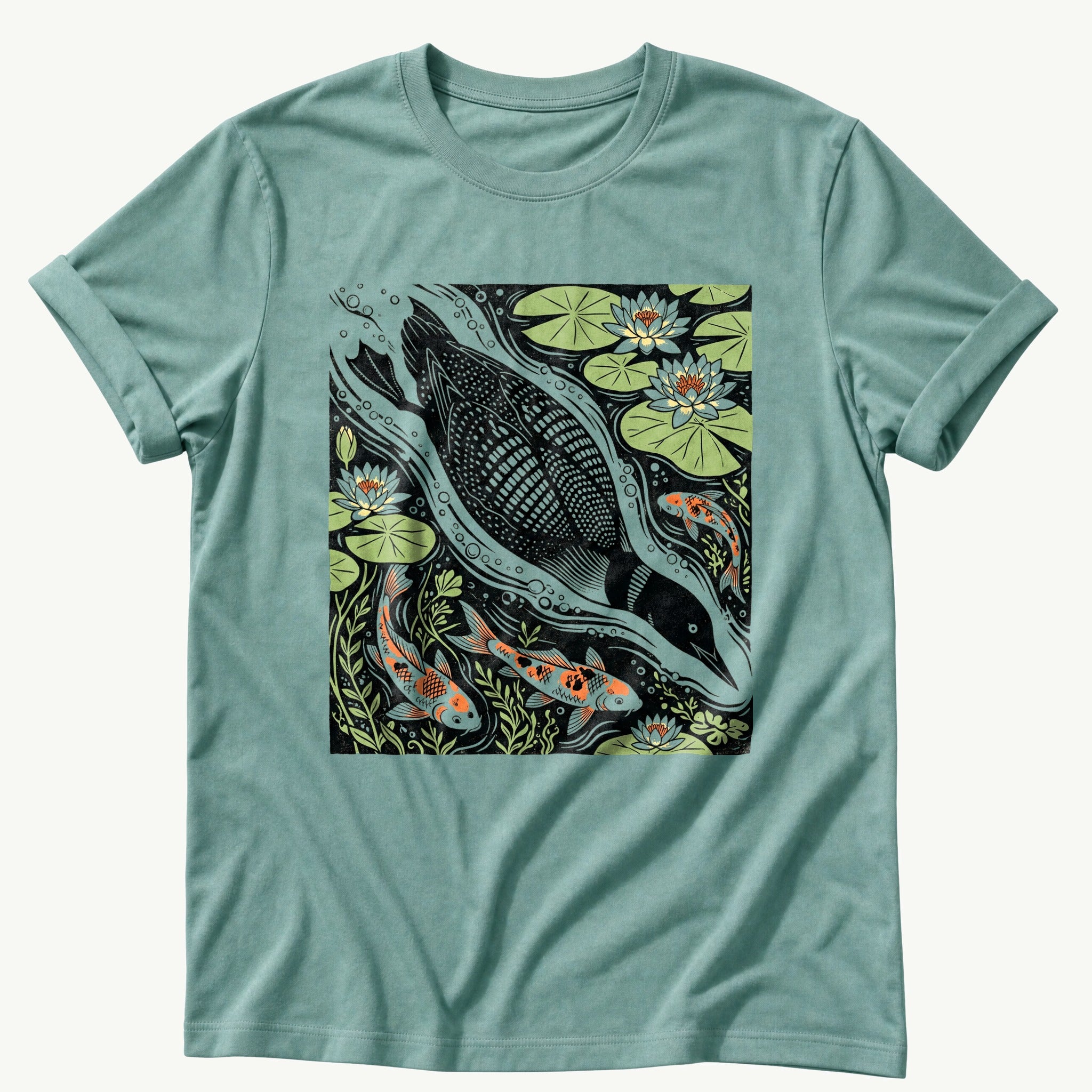 diving-loon — Seafoam Comfort Colors tee