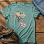 Finches On A Branch — Seafoam Comfort Colors tee