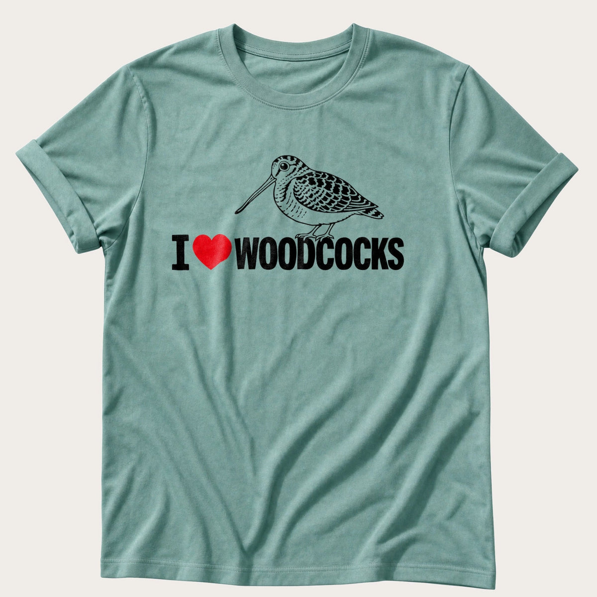 I Heart Woodcocks — Seafoam Comfort Colors tee