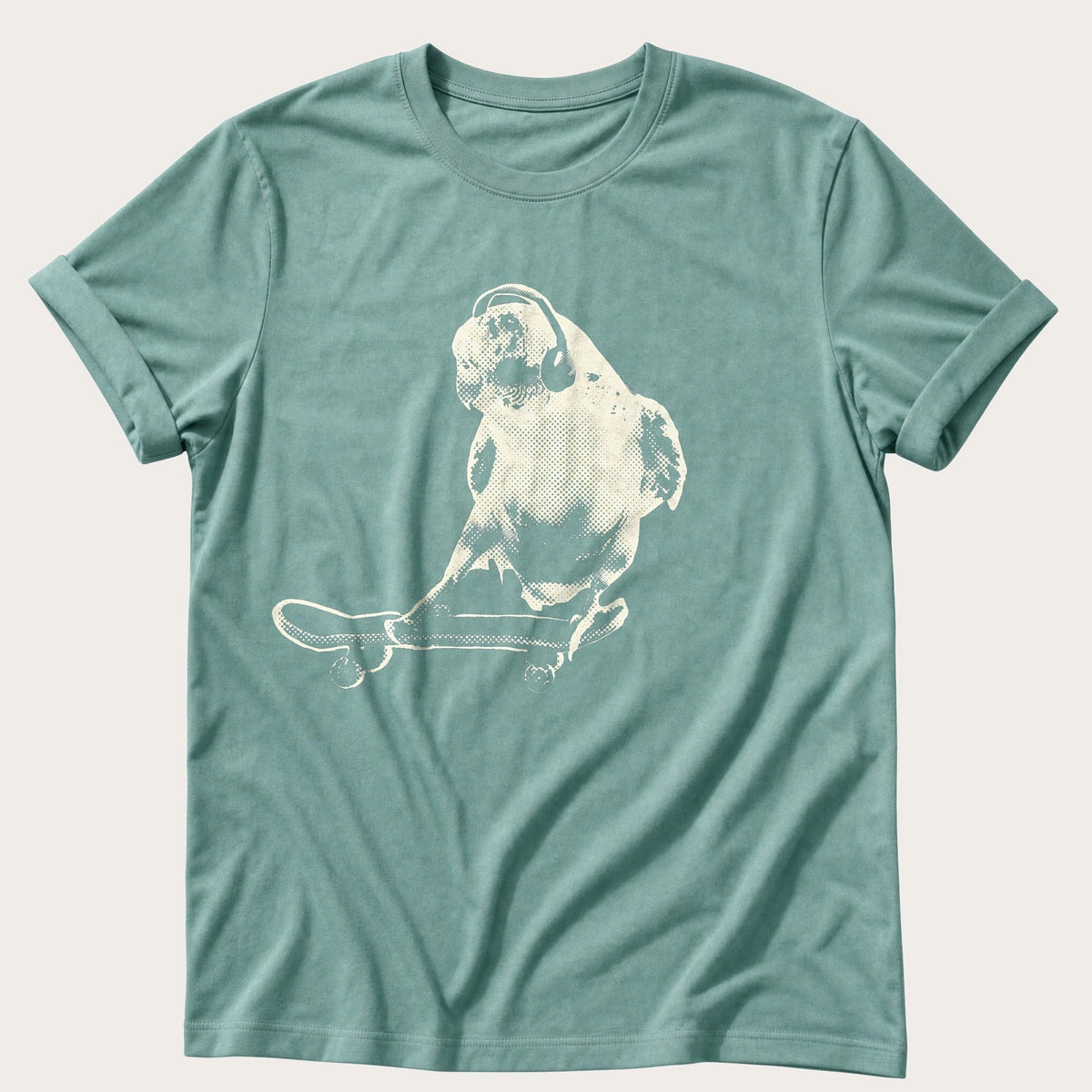 Skater Budgie 99 — Seafoam Comfort Colors tee