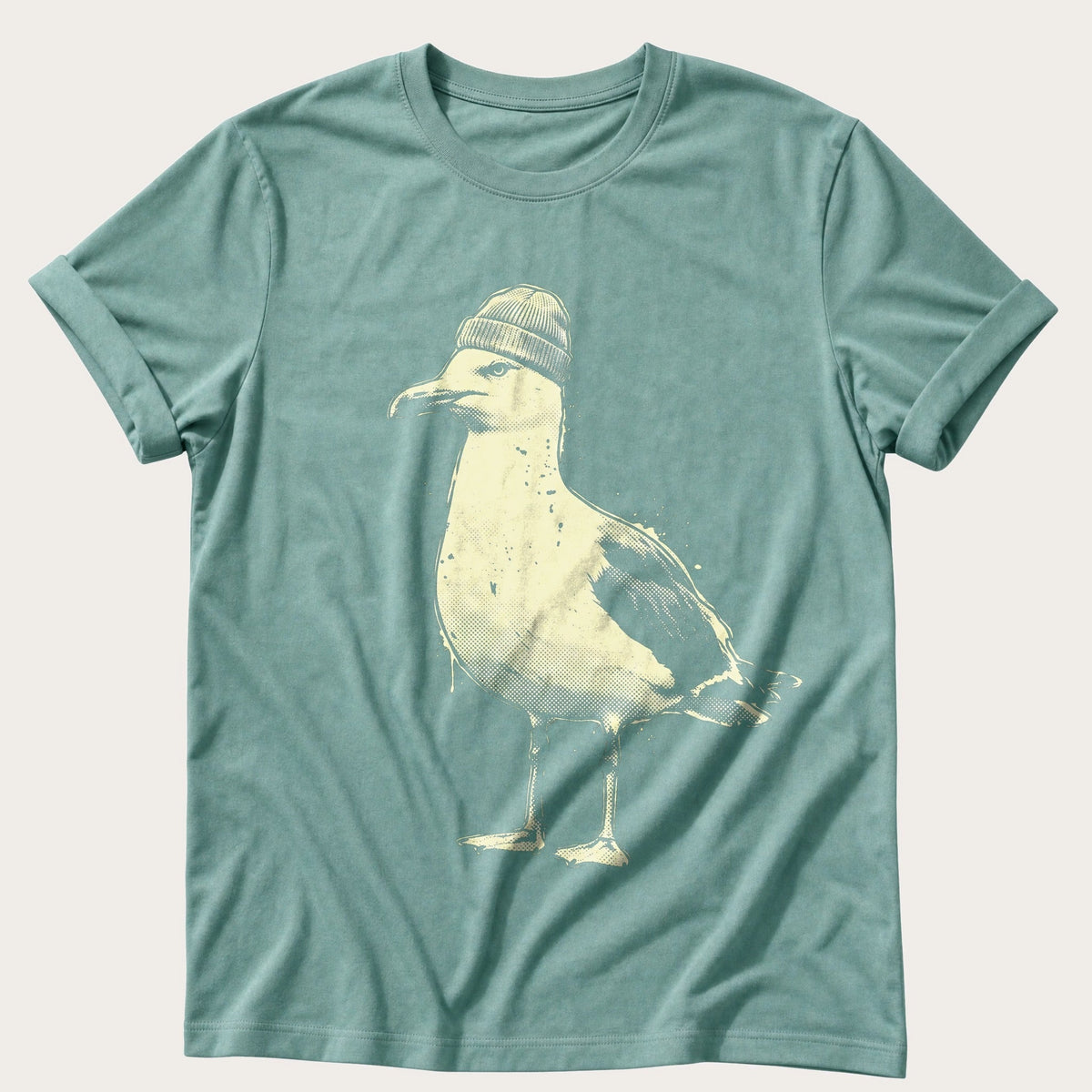 Street Seagull 6 — Seafoam Comfort Colors tee