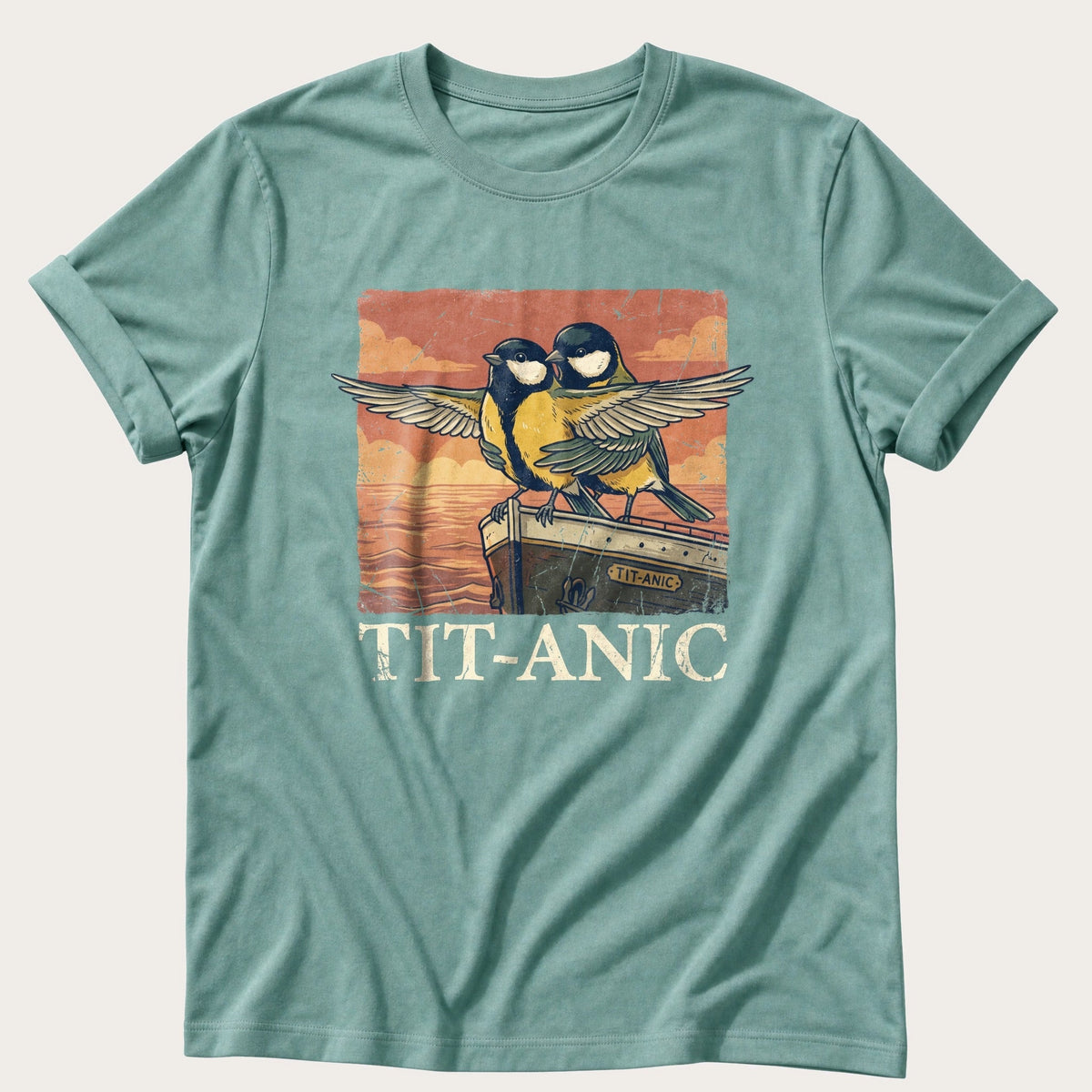 Tit-Anic — Seafoam Comfort Colors tee
