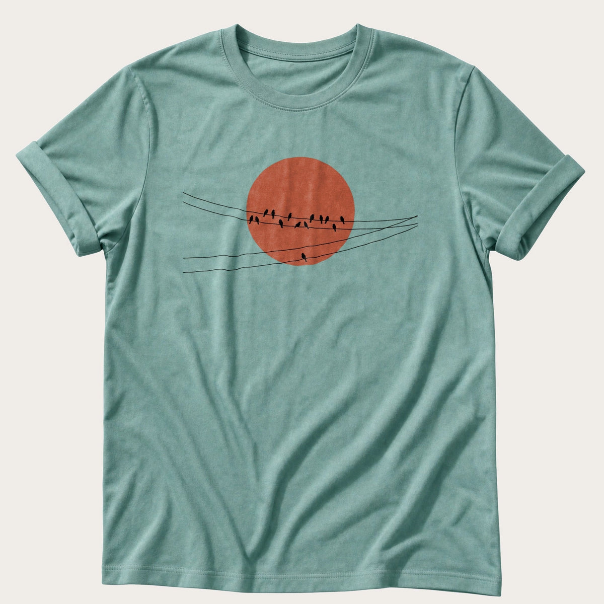 Wires At Sundown — Seafoam Comfort Colors tee