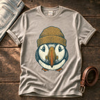 Beanie Puffin 6 — Stone Comfort Colors tee