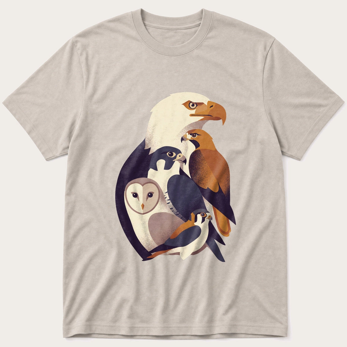 Birds Of Pray Breeds 44 — Stone T-Shirt