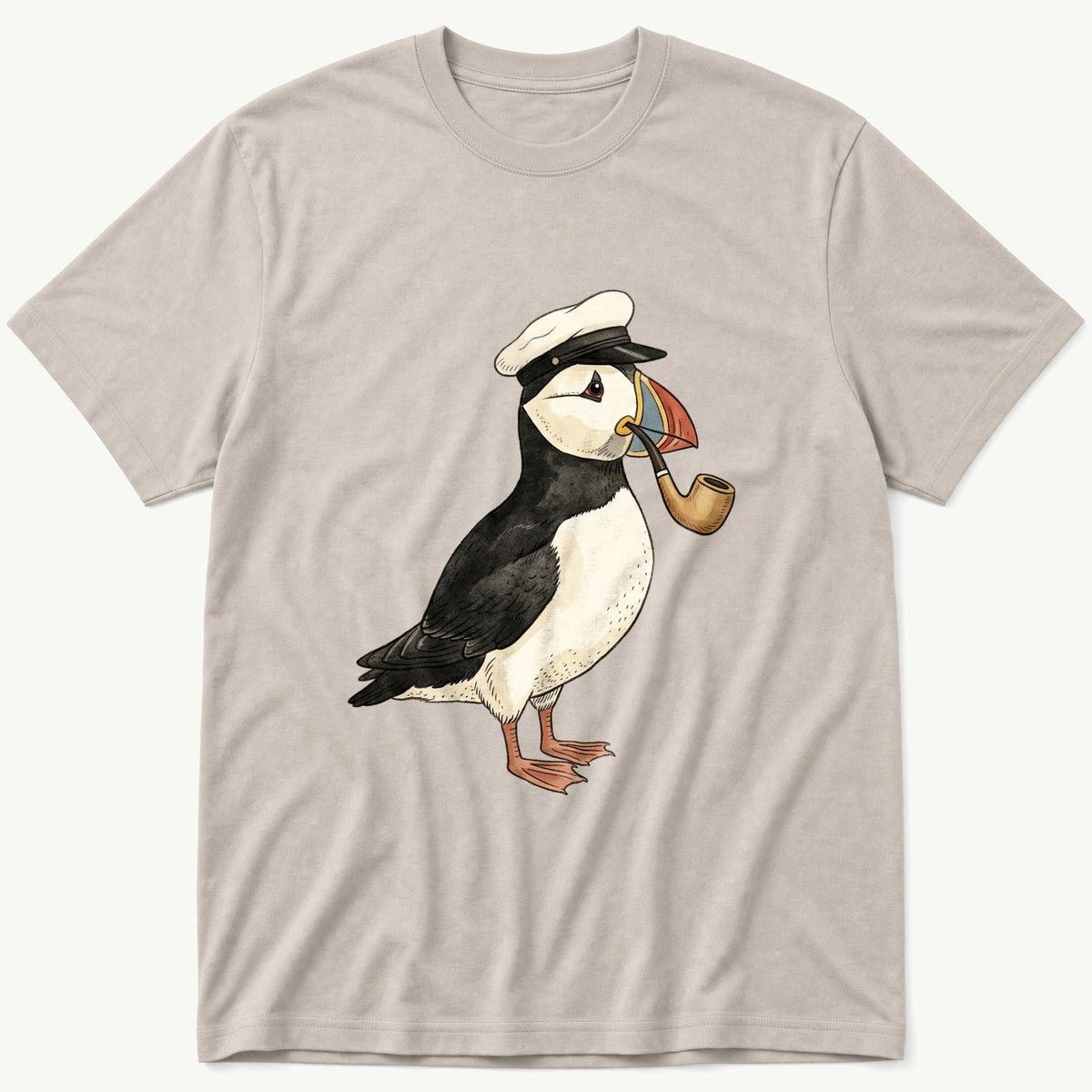 Cap Puffin 1 — Stone T-Shirt