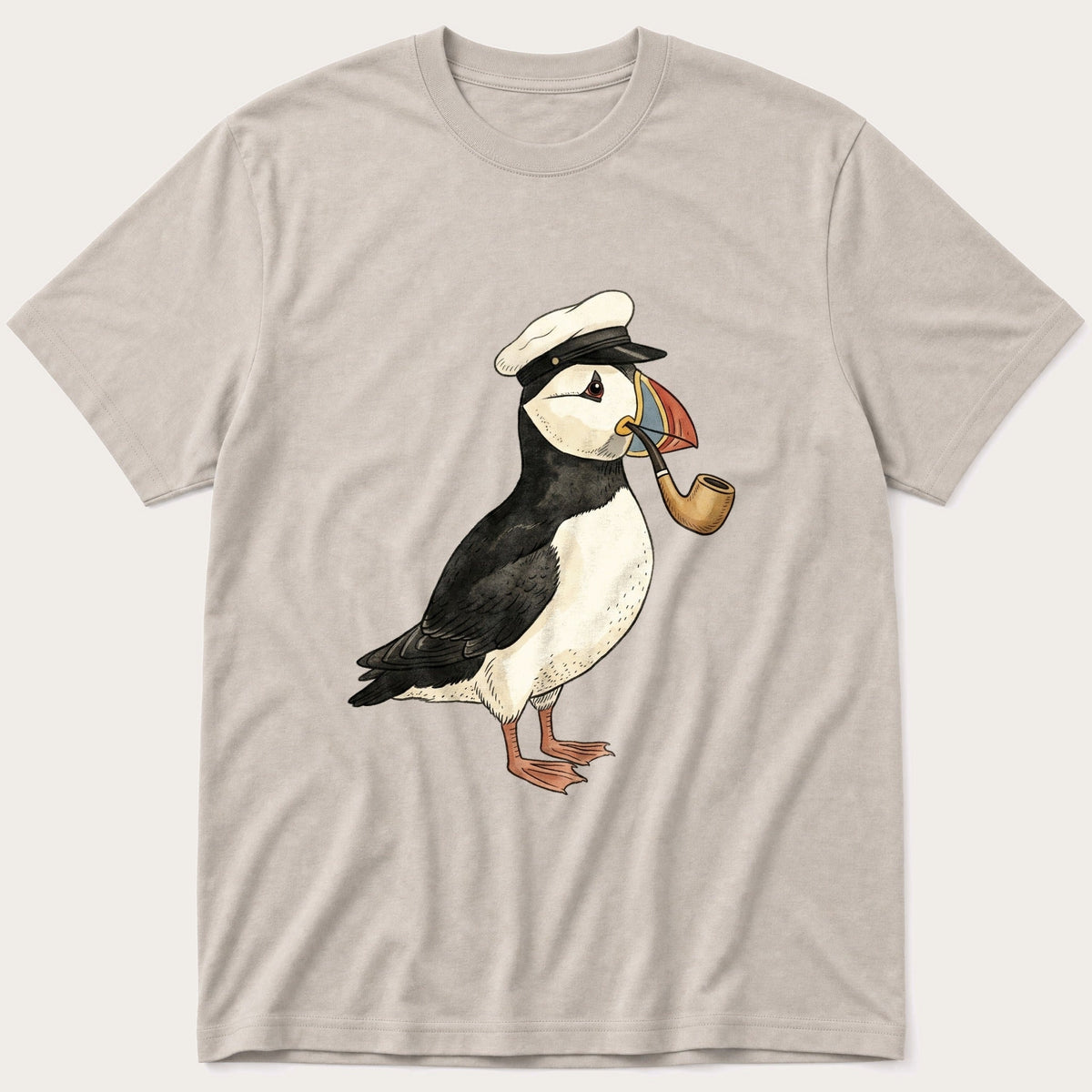 Cap Puffin 1 — Stone T-Shirt