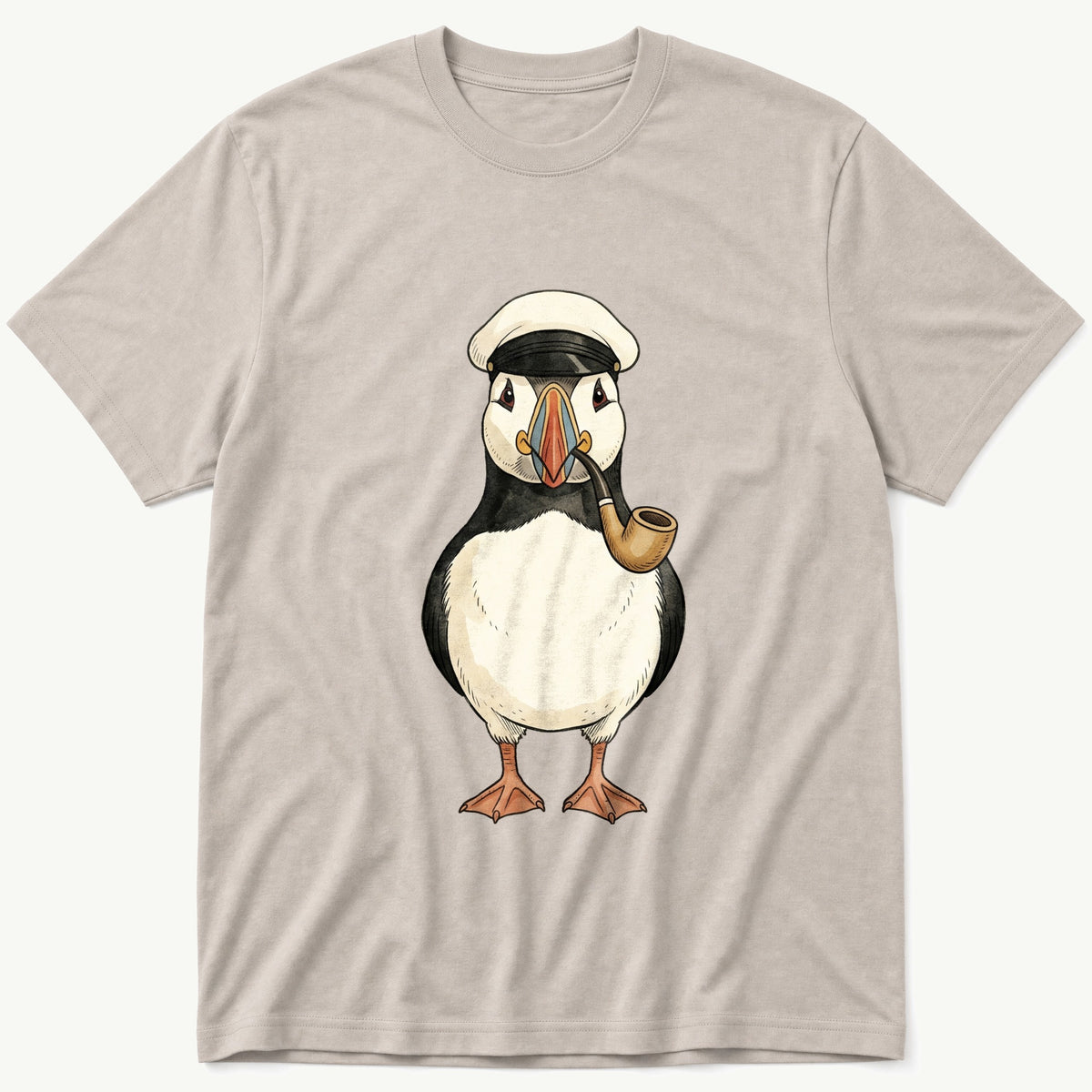 Cap Puffin 4 — Stone T-Shirt
