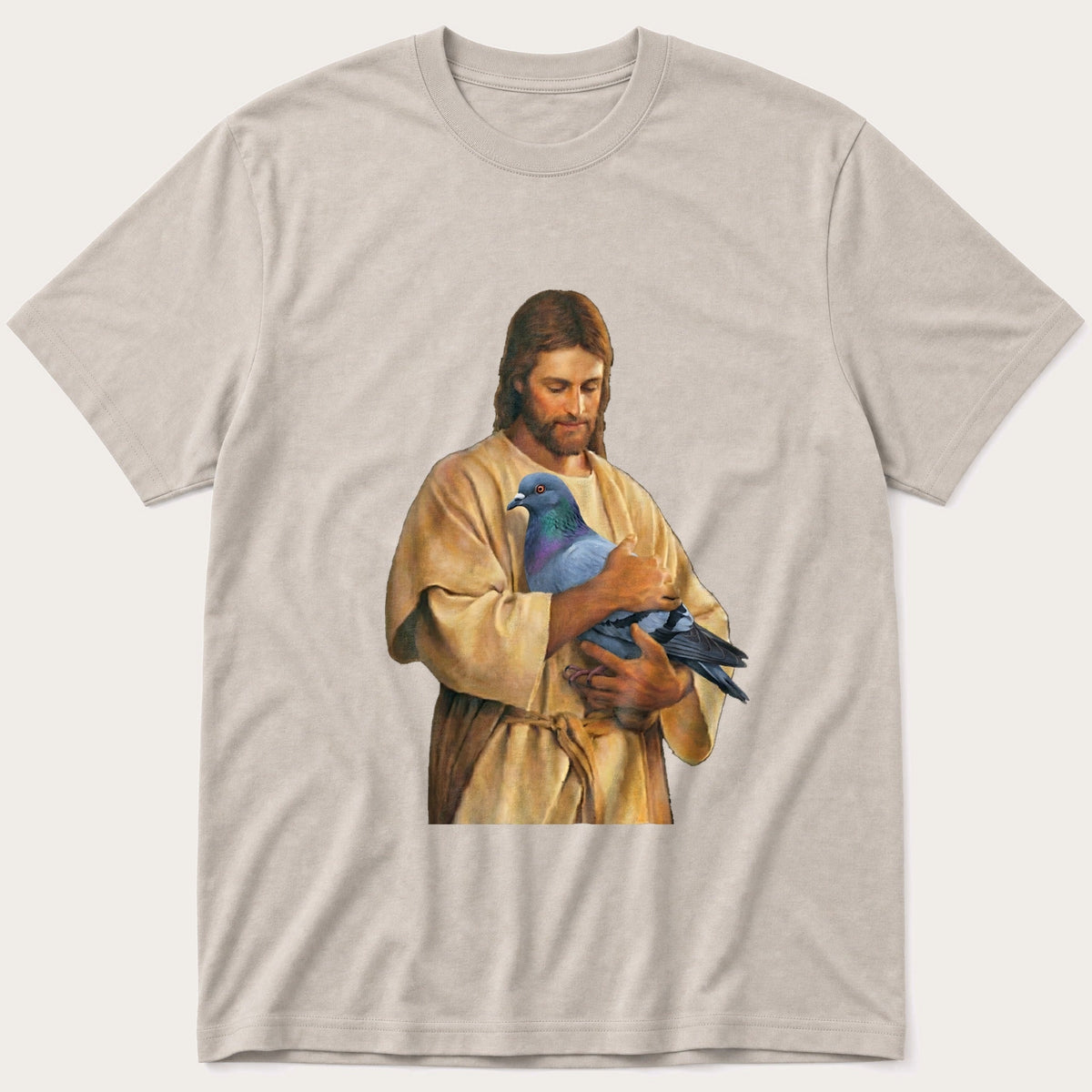 Christ With Pigeon 4 — Stone T-Shirt
