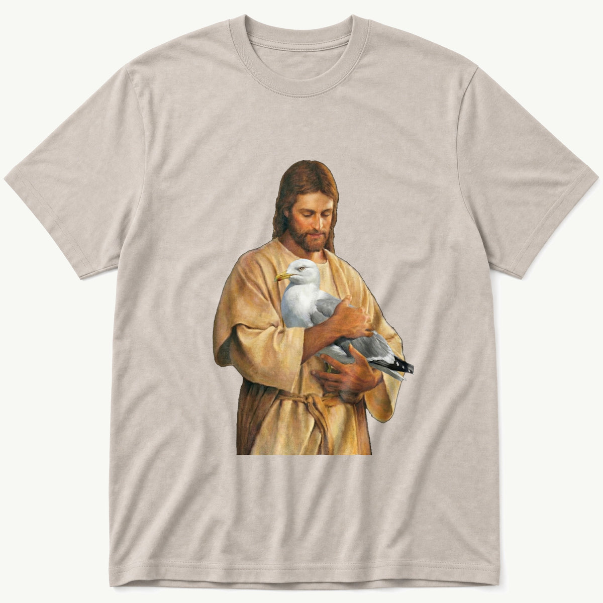 Christ With Seagull 5 — Stone T-Shirt