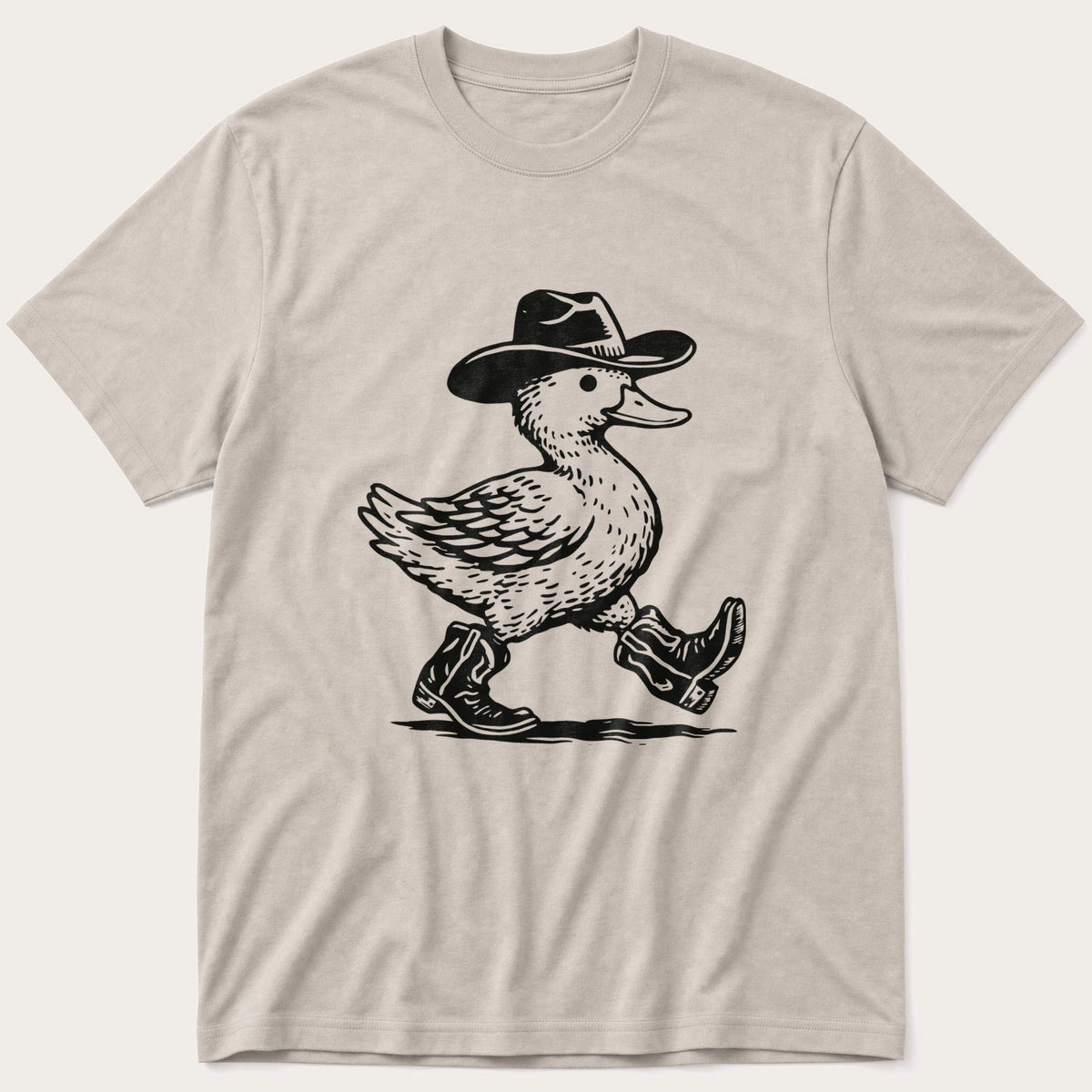 Cowboy Duck 3 — Stone T-Shirt