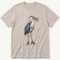 Crane With Frog 5 — Stone T-Shirt