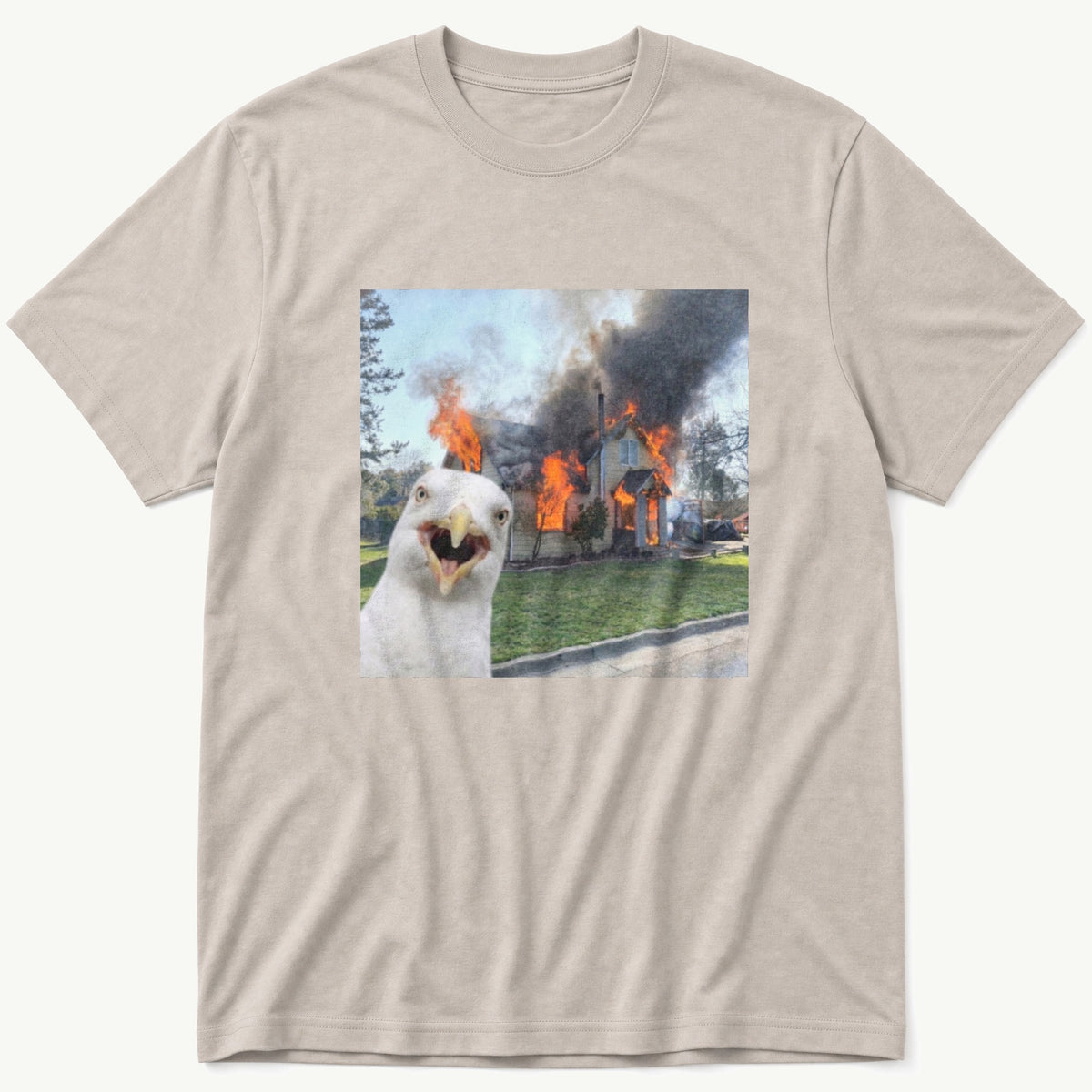 Disaster Seagull 4 — Stone T-Shirt