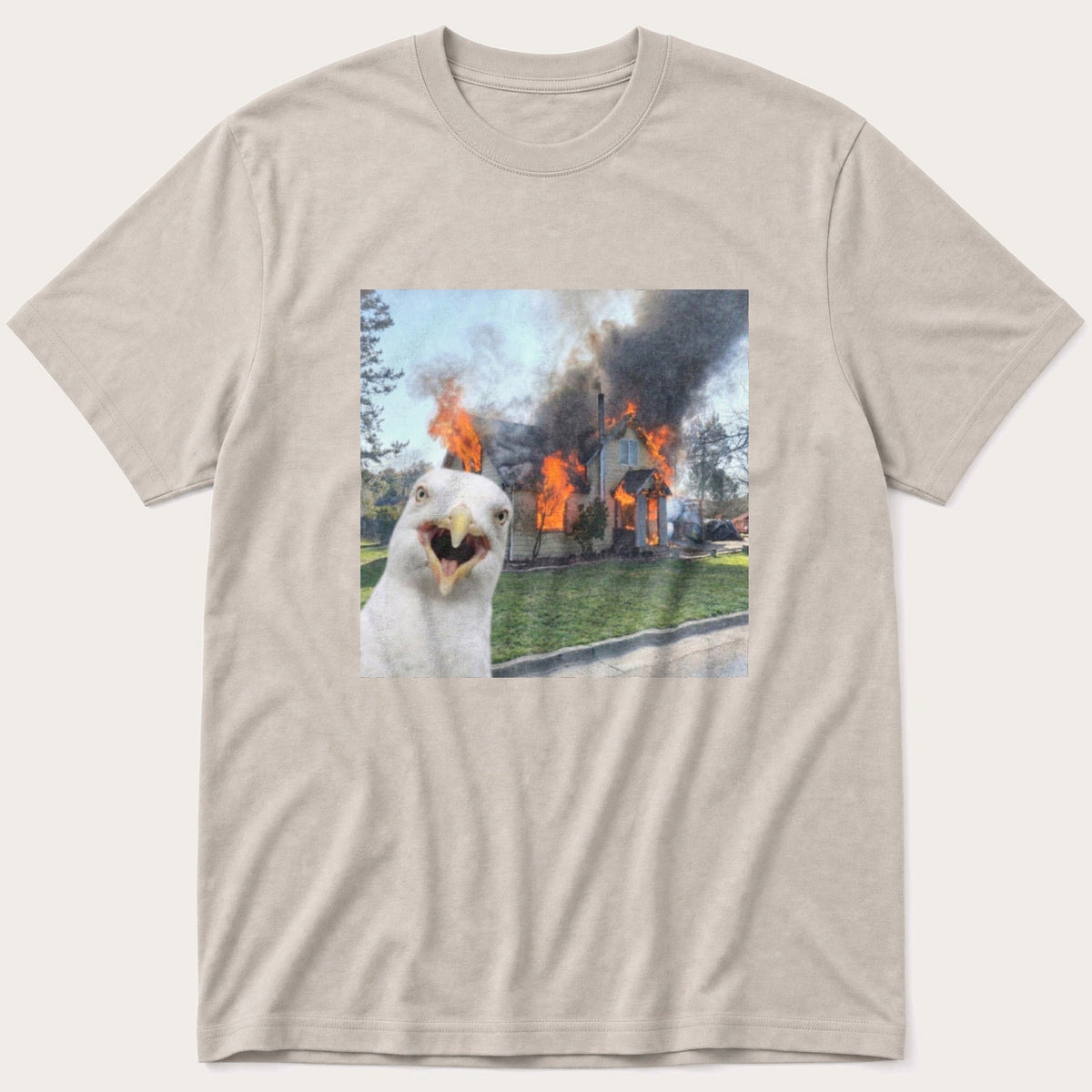 Disaster Seagull 4 — Stone T-Shirt