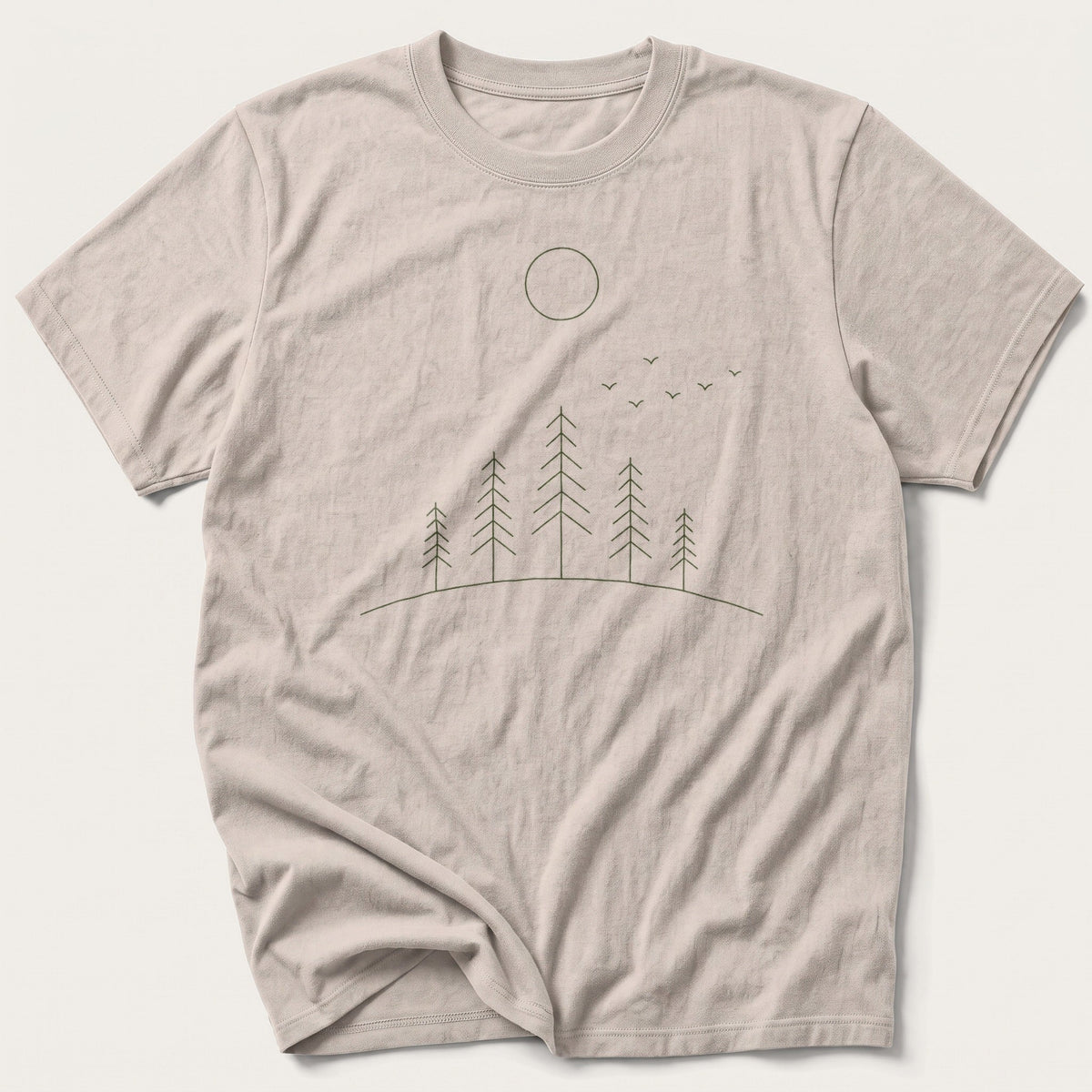 Flock Over The Pines — Stone T-Shirt
