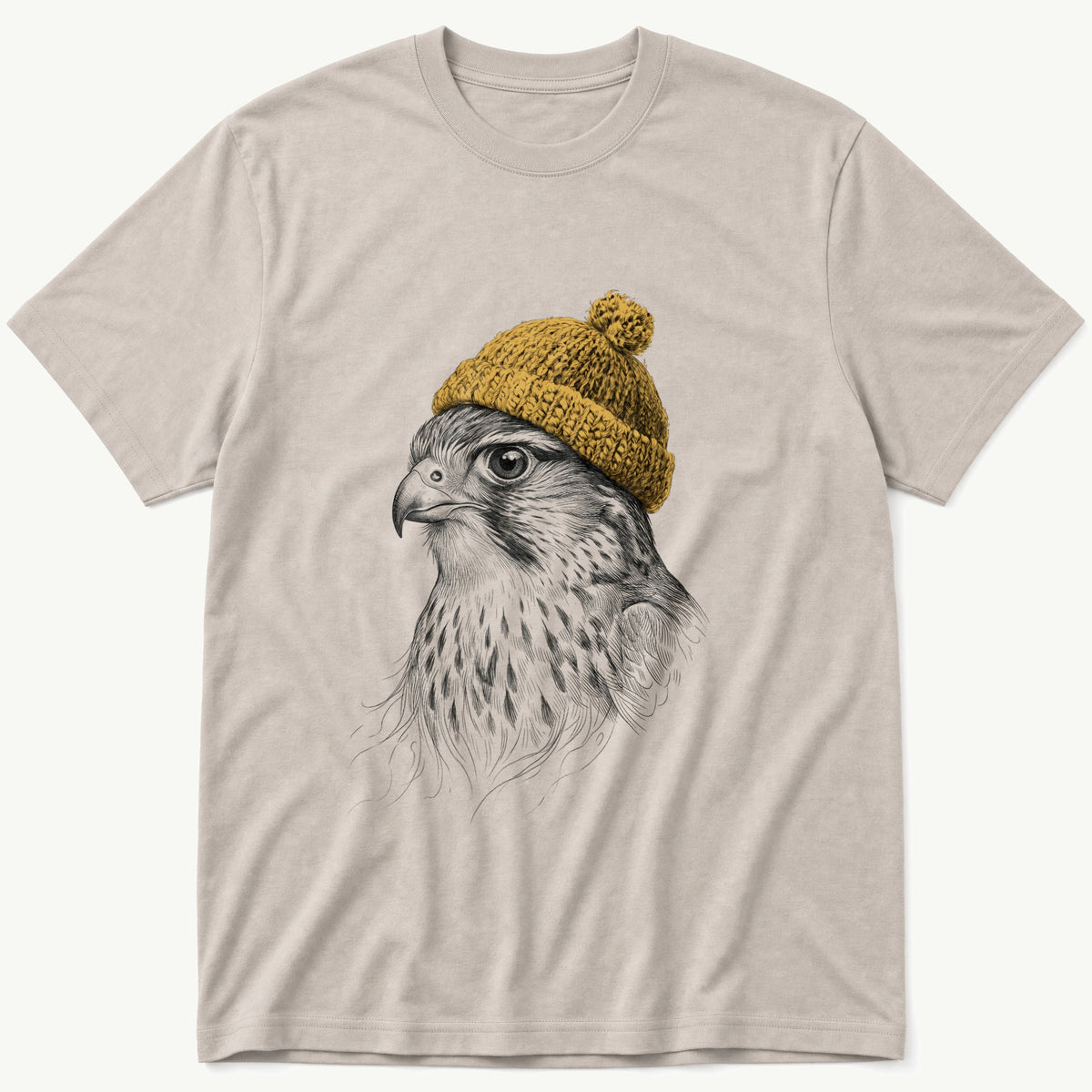 Hawk Sketch 6 — Stone T-Shirt