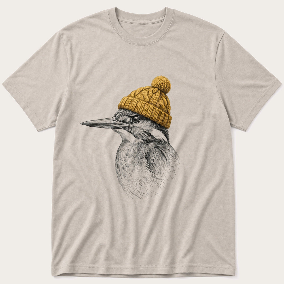 King Fisher Sketch 2 — Stone T-Shirt