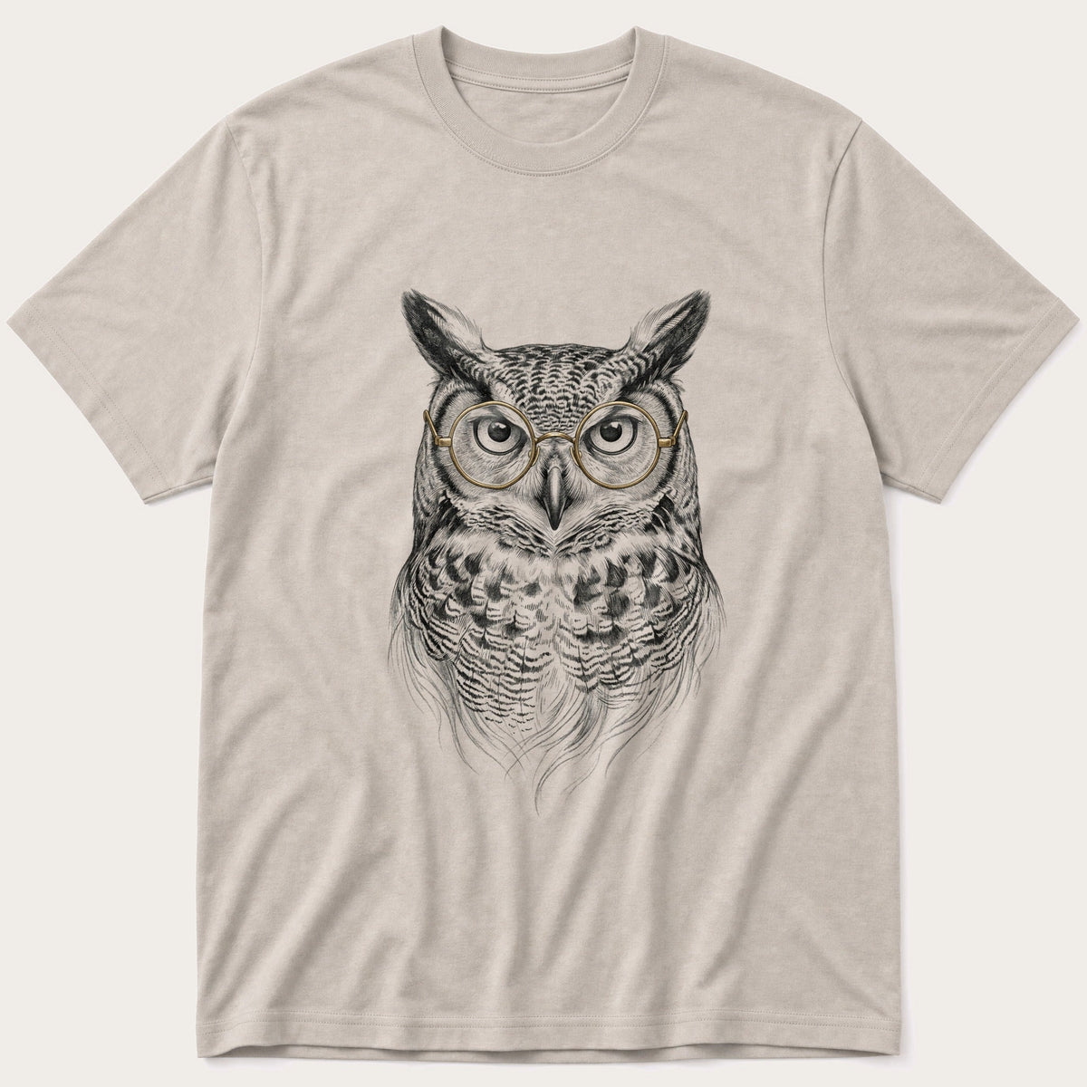 Owl Sketch 44 — Stone T-Shirt