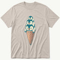 Penguin Cone 3 — Stone T-Shirt