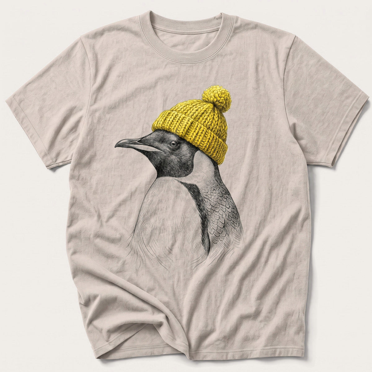 Penguin Sketch 5 — Stone T-Shirt