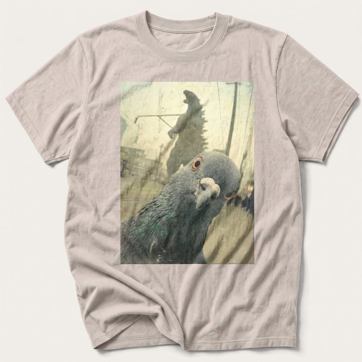 Pigeon Selfie 4 — Stone T-Shirt