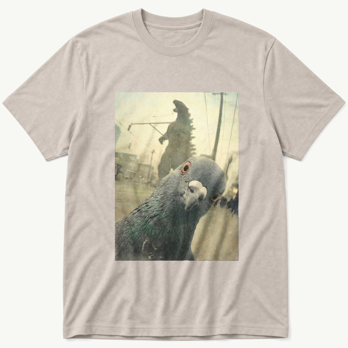 Pigeon Selfie 4 — Stone T-Shirt