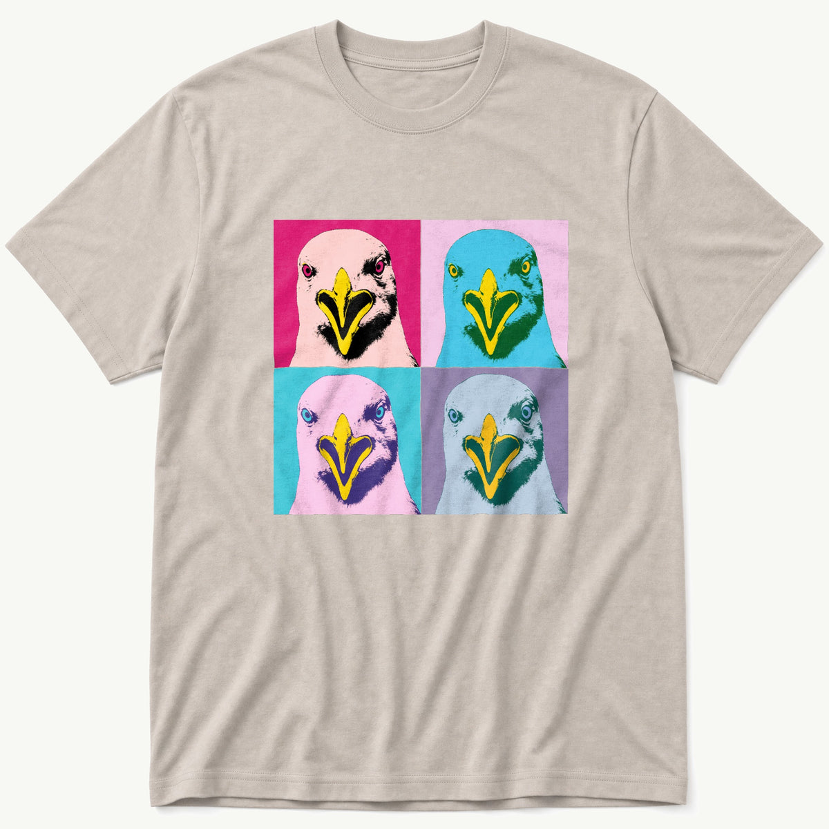 Pop Art Seagull — Stone T-Shirt