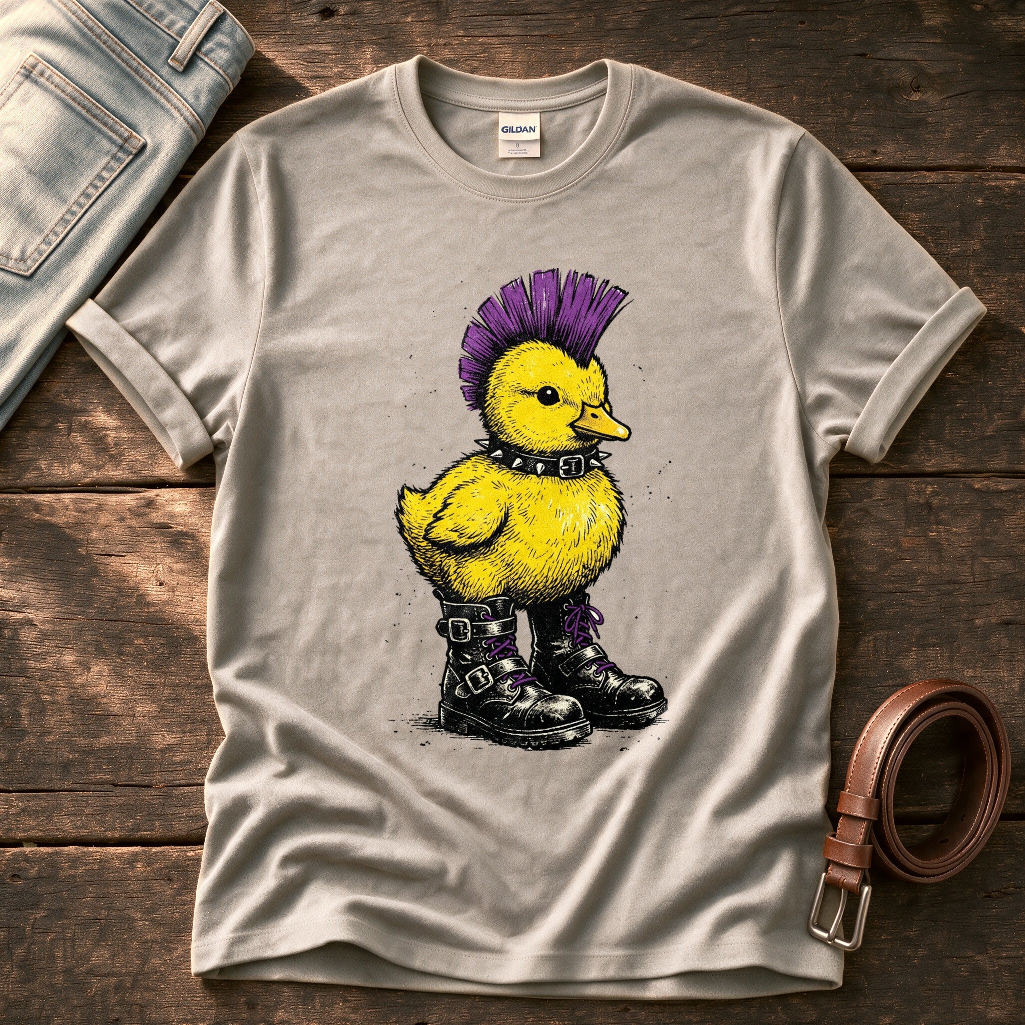 Punk Duck 1 — Stone Comfort Colors tee