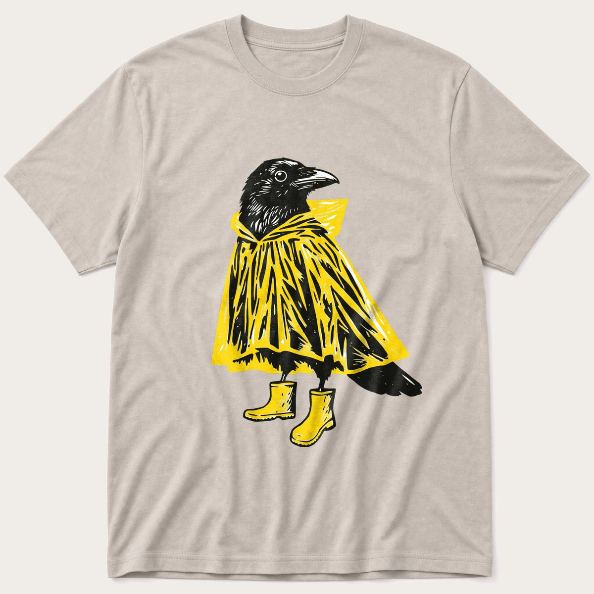Raincoat Crow 66 — Stone T-Shirt