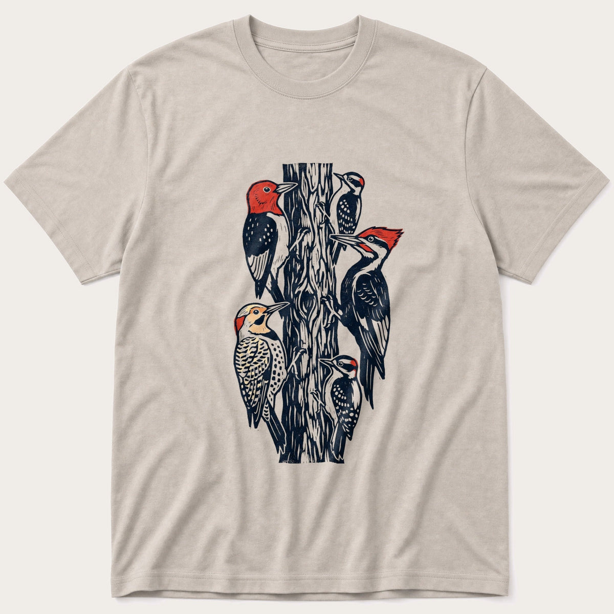 Wood Peckers 5 — Stone T-Shirt