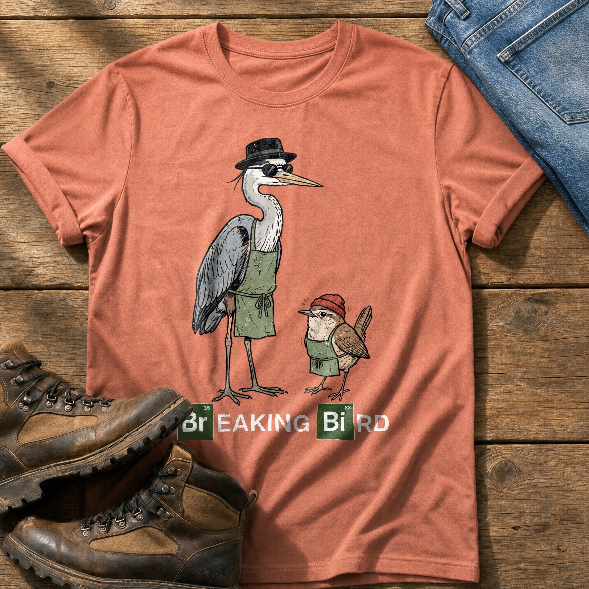 Breaking Bird — Terracotta Comfort Colors tee