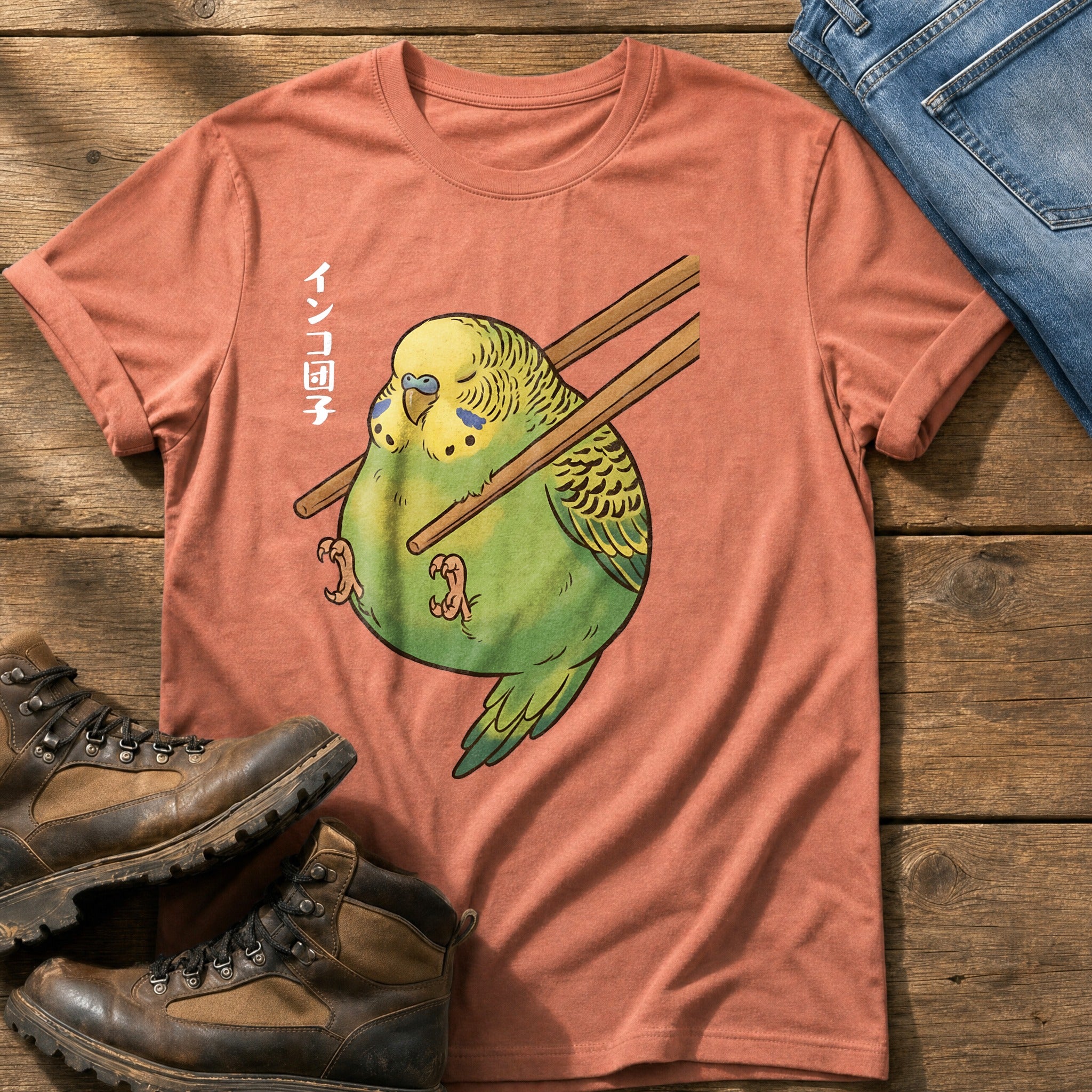 Budgie Dumpling — Terracotta Comfort Colors tee