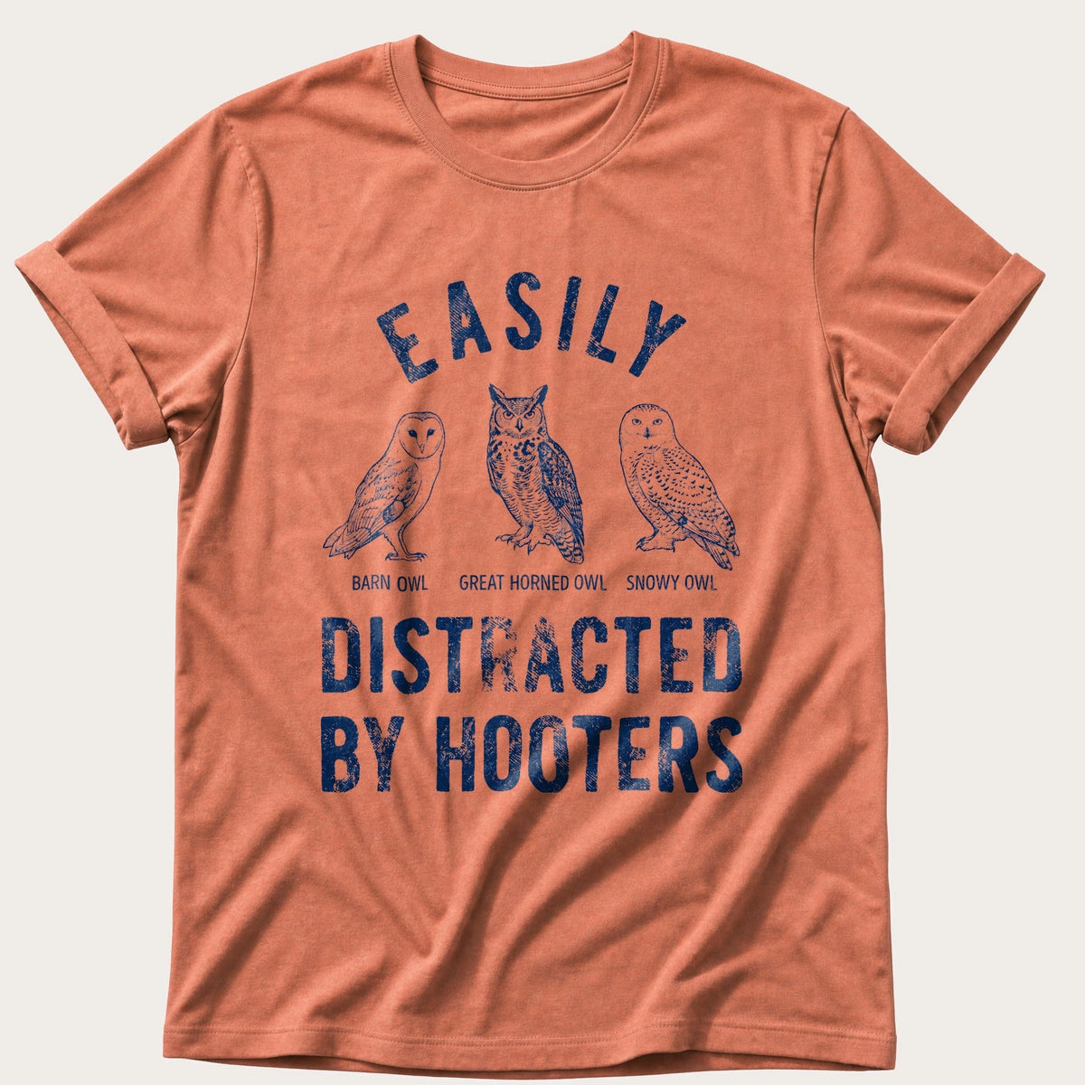 Distracted By Hooters — Terracotta Comfort Colors tee