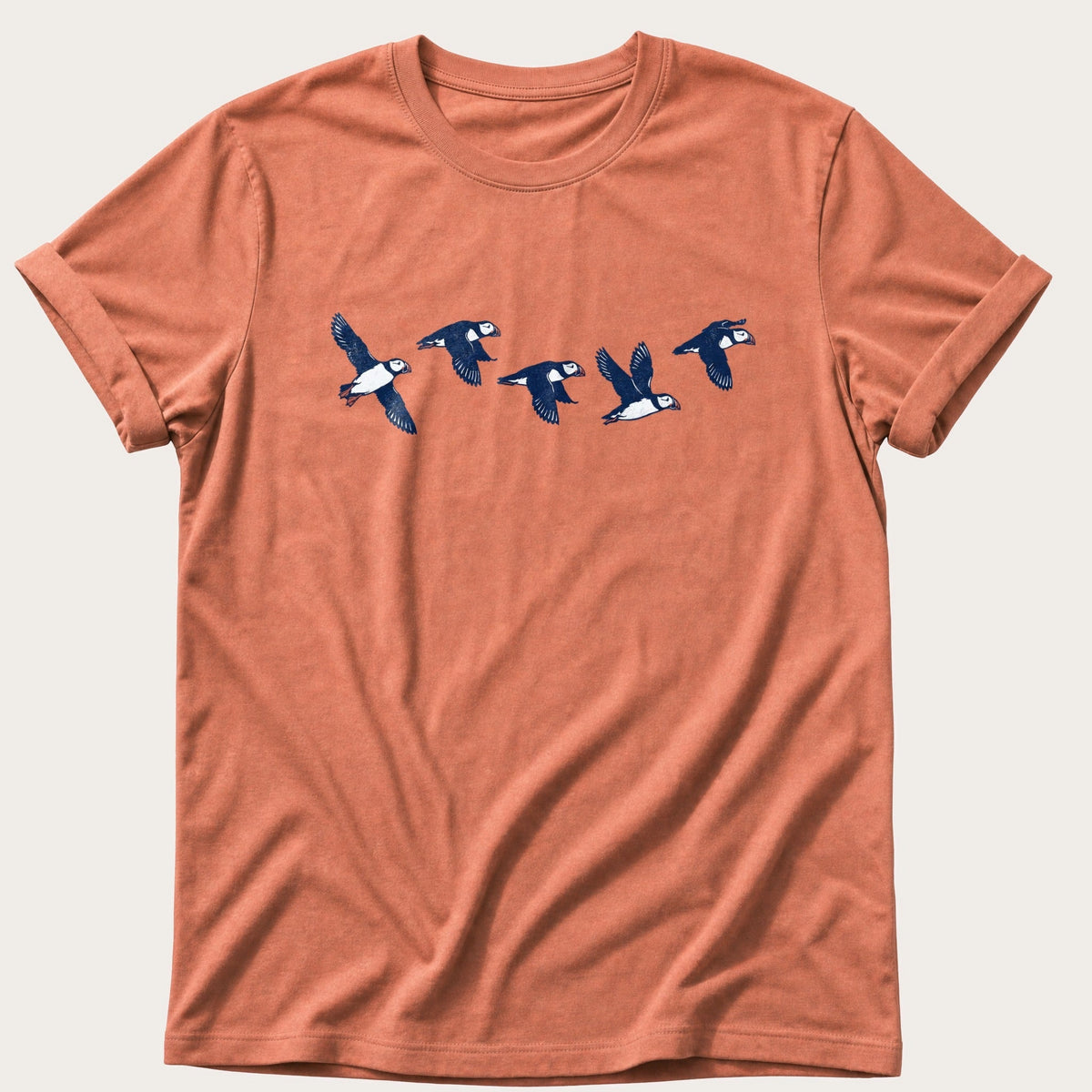 Flying Puffins 5 — Terracotta Comfort Colors tee