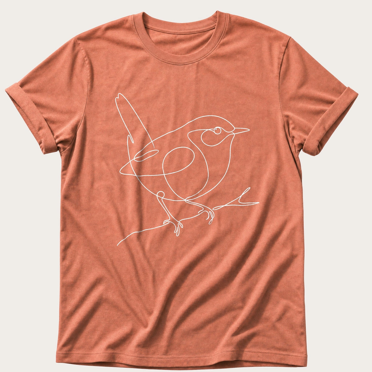 One Line Robin — Terracotta Comfort Colors tee